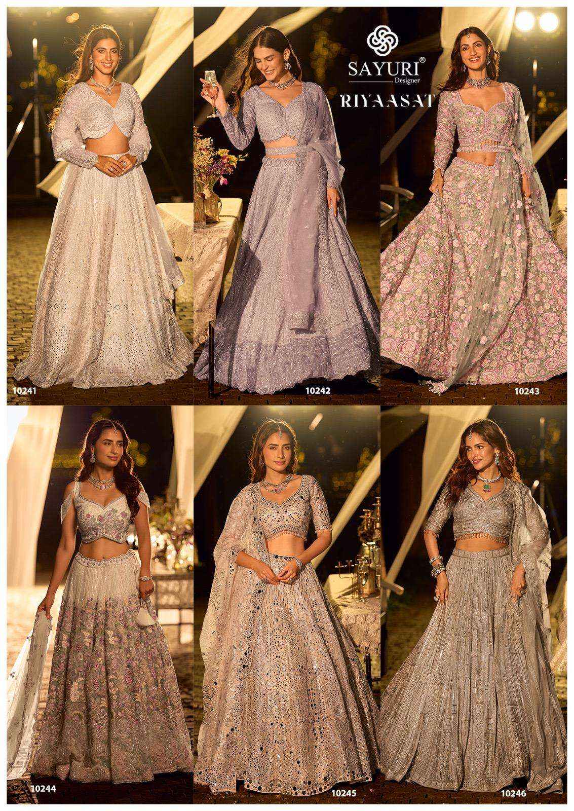 Sayuri Riyaasat 10241 To 10246 Latest Designer Lehenga Partywear Collection