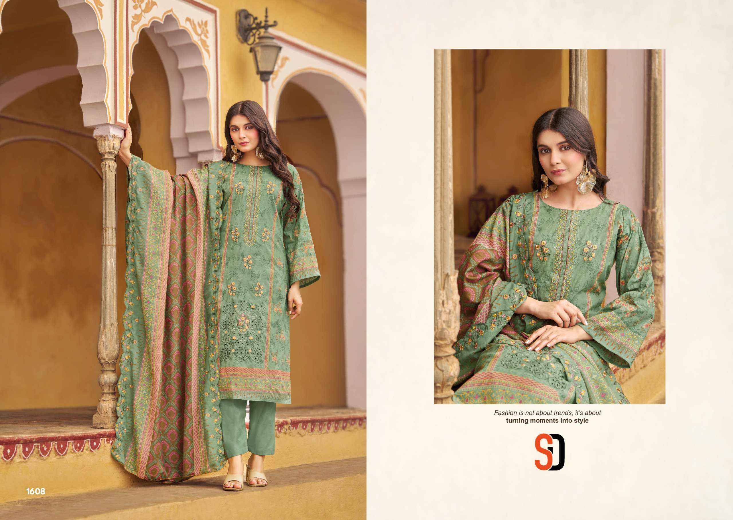 Shraddha Designer Bin Saeed Vol 16 Cotton Dress Material Surat Wholesale Bazaar ( 8 pcs Cataloge )