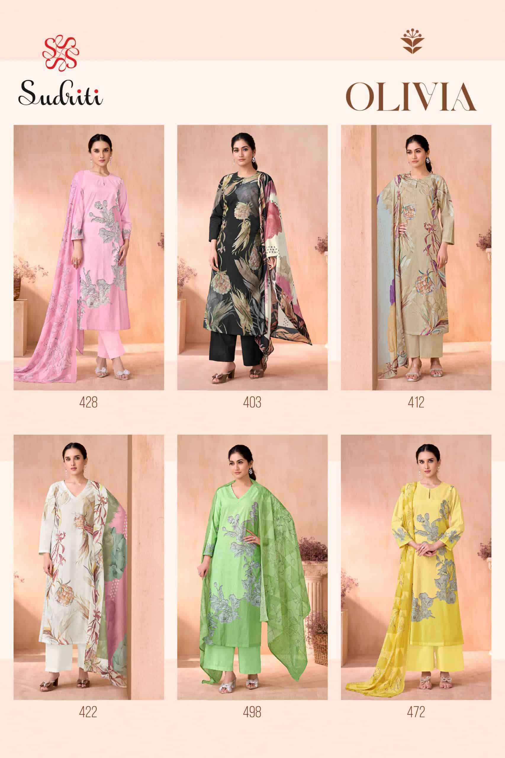 Sudriti Olivia Cotton Dress Material Collection ( 6 Pcs Catalog )
