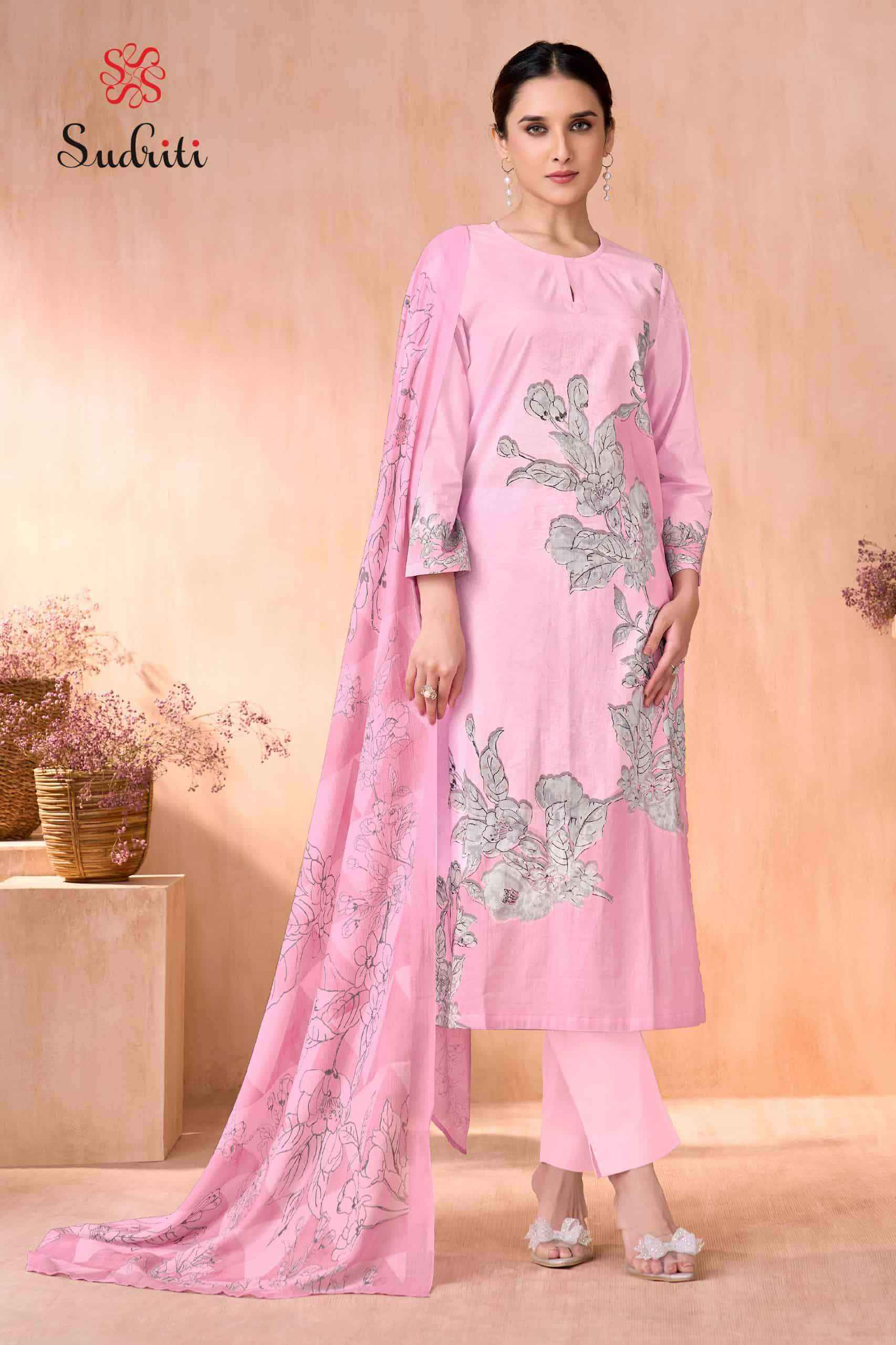 Sudriti Olivia Cotton Dress Material Collection ( 6 Pcs Catalog )