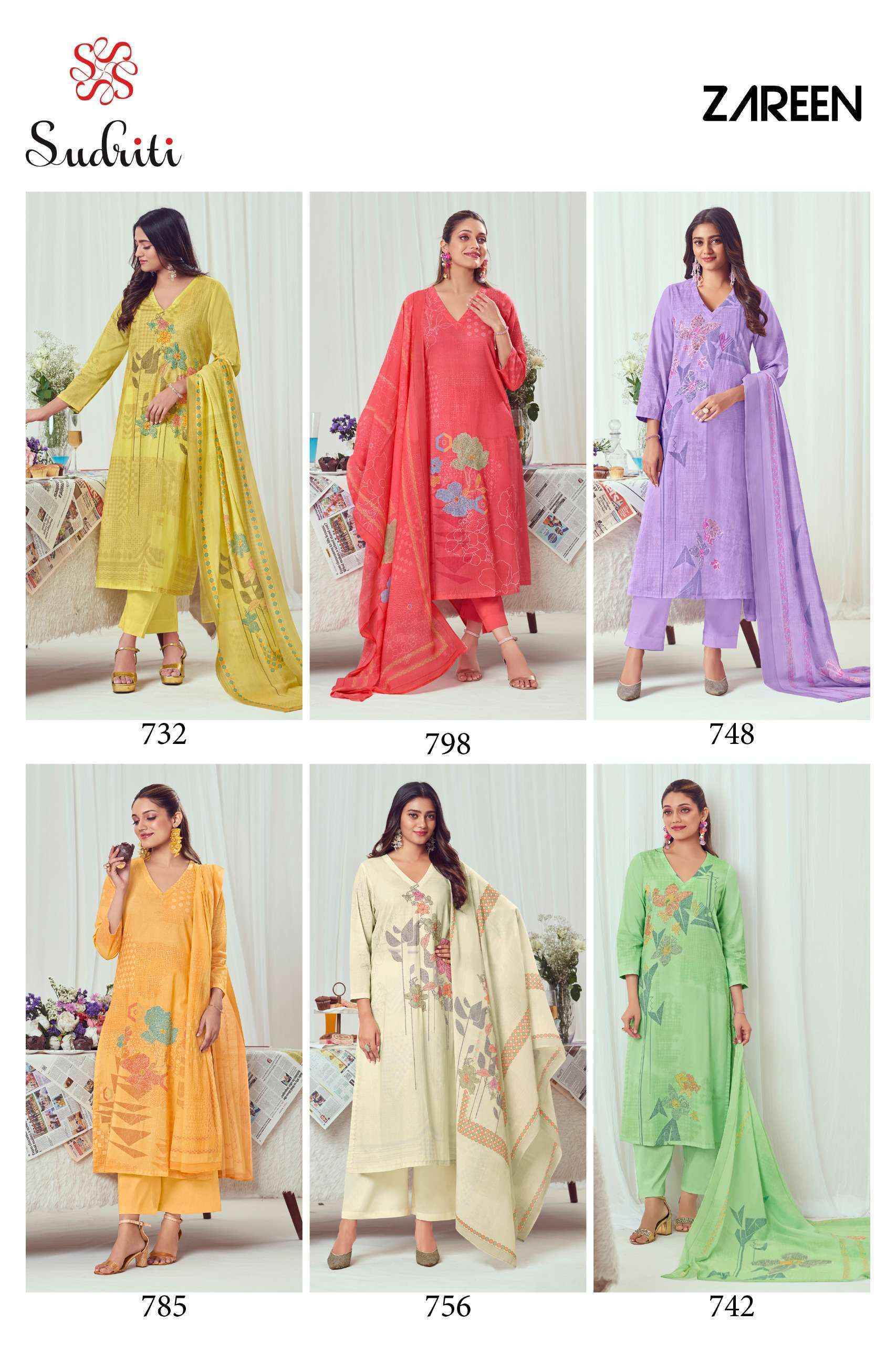 Sudriti Zareen Cotton Dress Material Collection ( 6 Pcs Catalog )