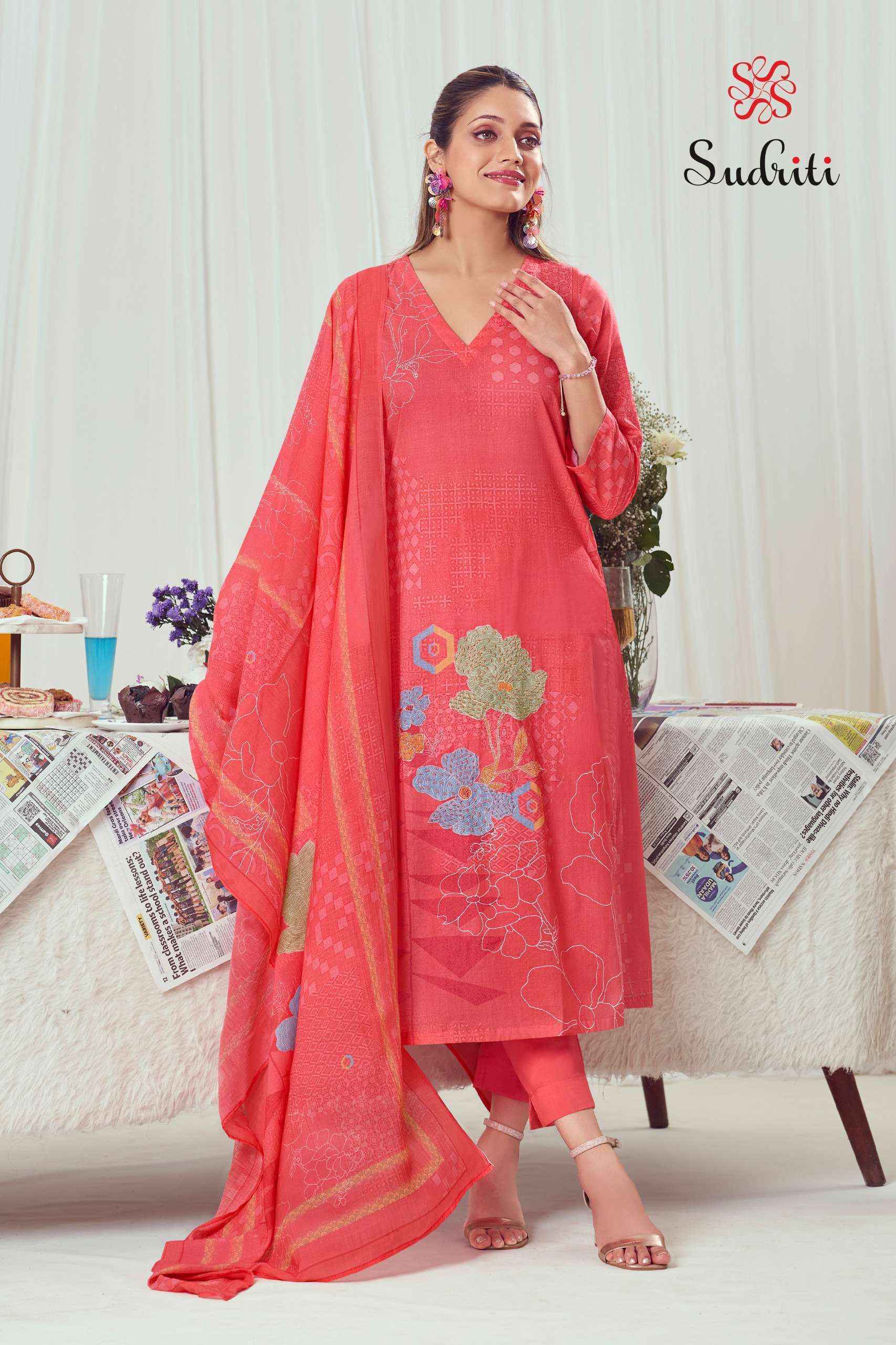Sudriti Zareen Cotton Dress Material Collection ( 6 Pcs Catalog )