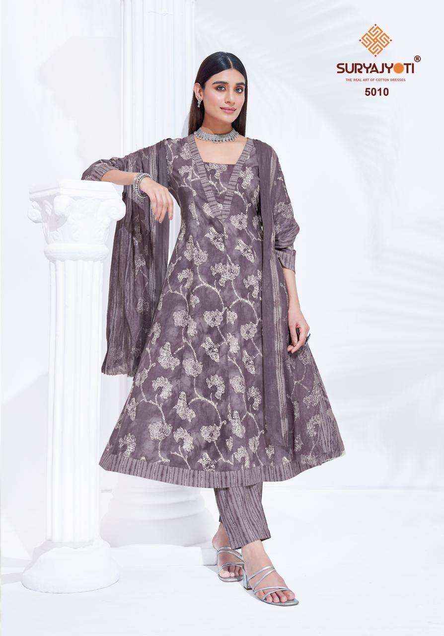 Suryajyoti Rashi Vol 5 Readymade Cotton Anarkali Suit Wholesale Suppliers ( 10 Pcs Catalog )