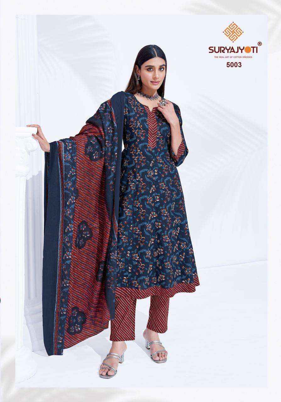 Suryajyoti Rashi Vol 5 Readymade Cotton Anarkali Suit Wholesale Suppliers ( 10 Pcs Catalog )
