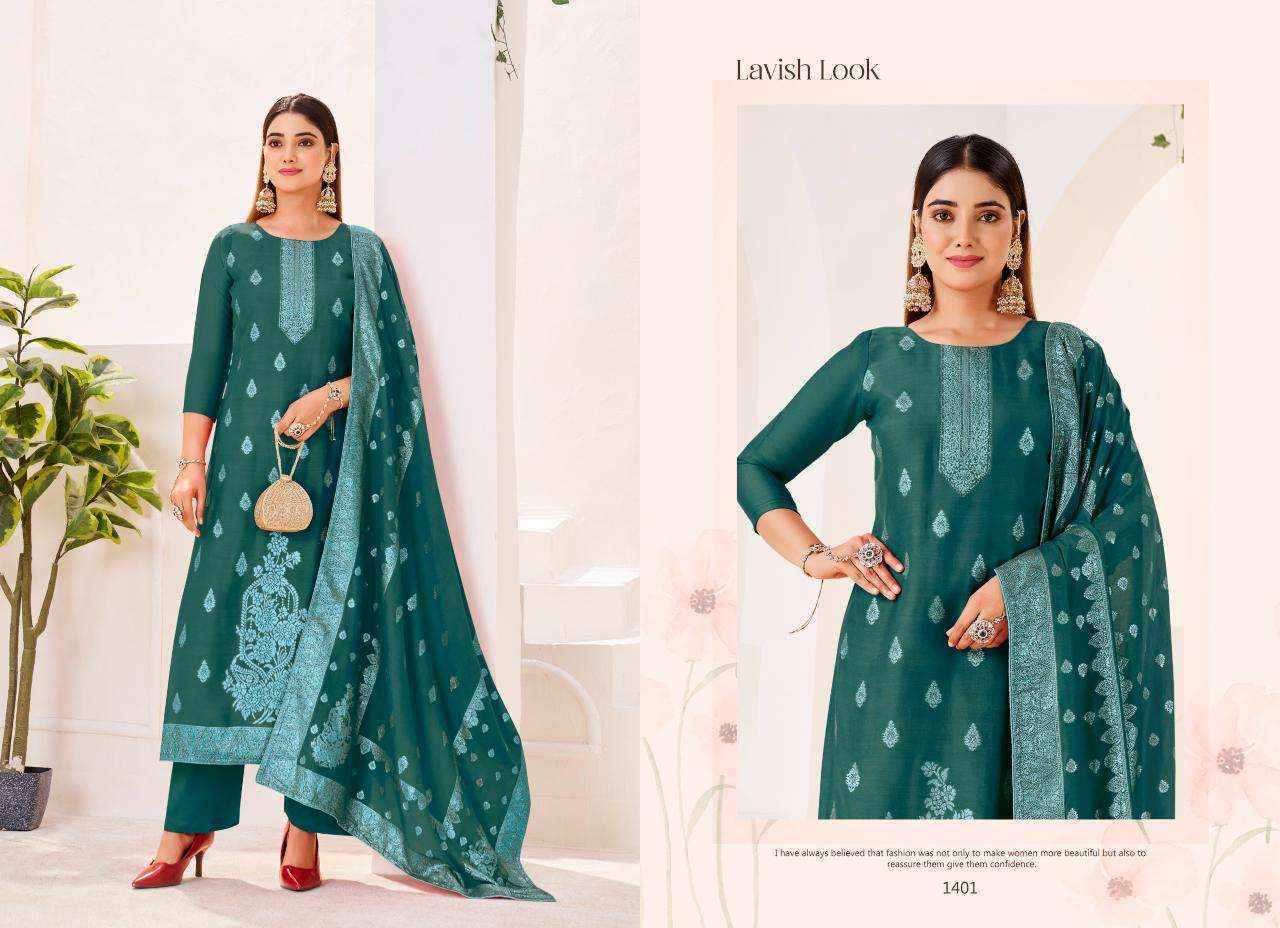 Tanishk Fashion Irika Muslin Jacquard - Buy Ladies Dress Materials Online in India ( 4 pcs Catalogue )