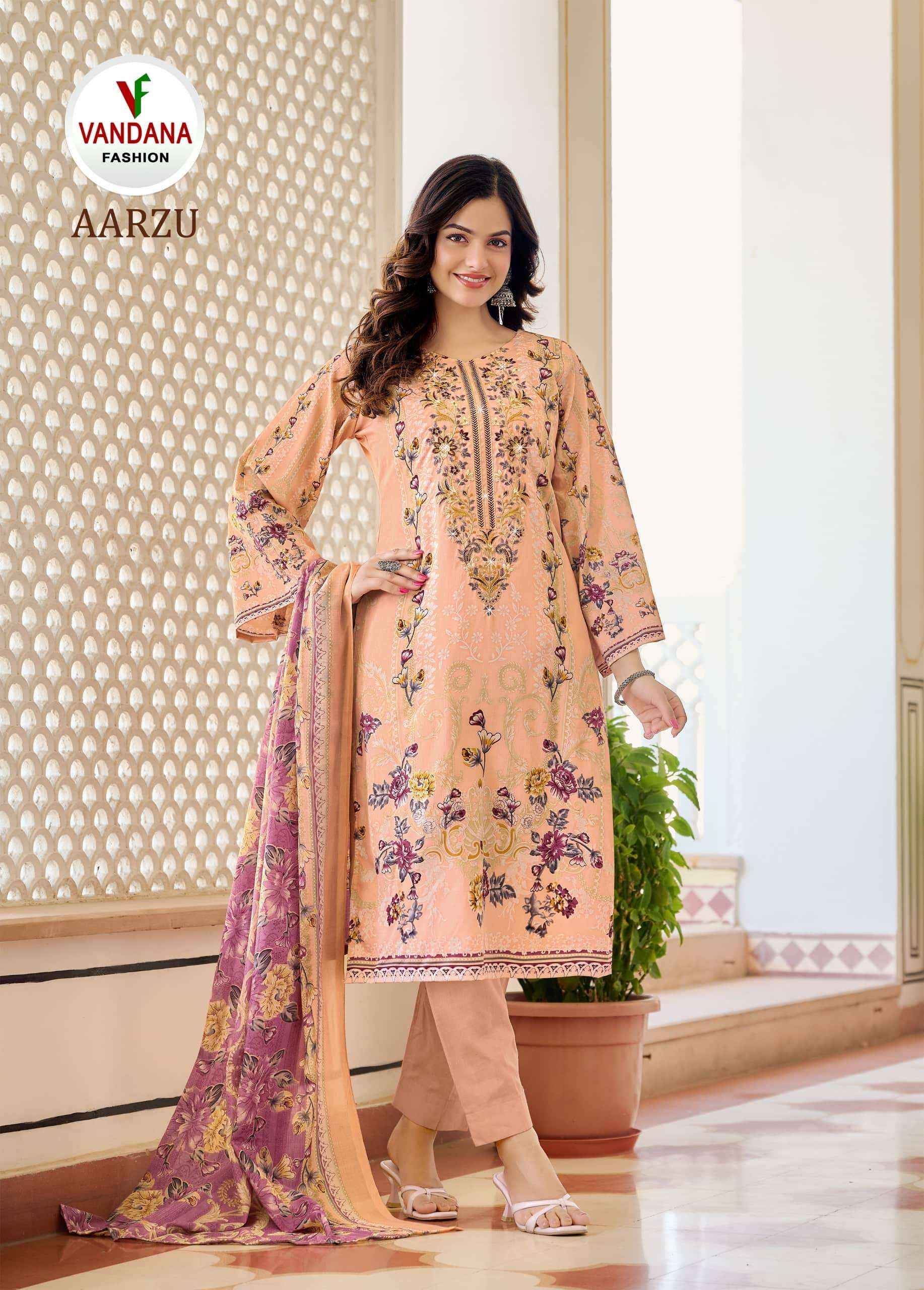 Vandana Fashion Aarzu Vol 3 Fancy Cotton Suit Collection ( 8 Pcs Catalog )