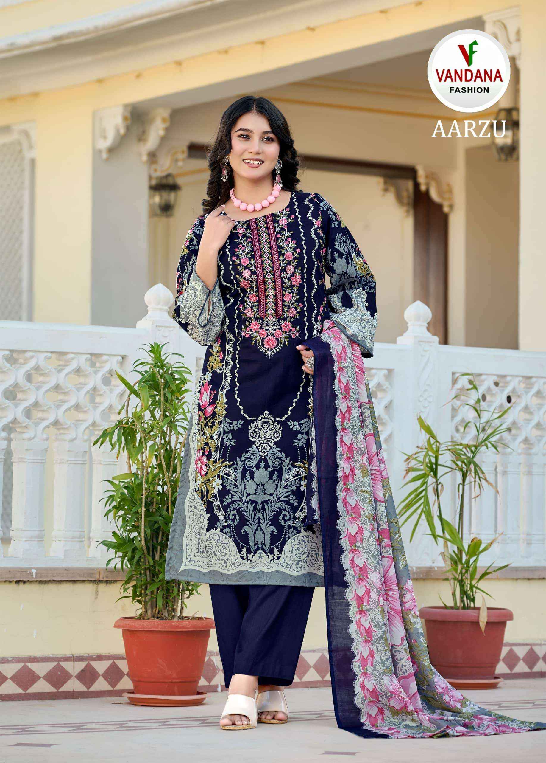 Vandana Fashion Aarzu Vol 3 Fancy Cotton Suit Collection ( 8 Pcs Catalog )
