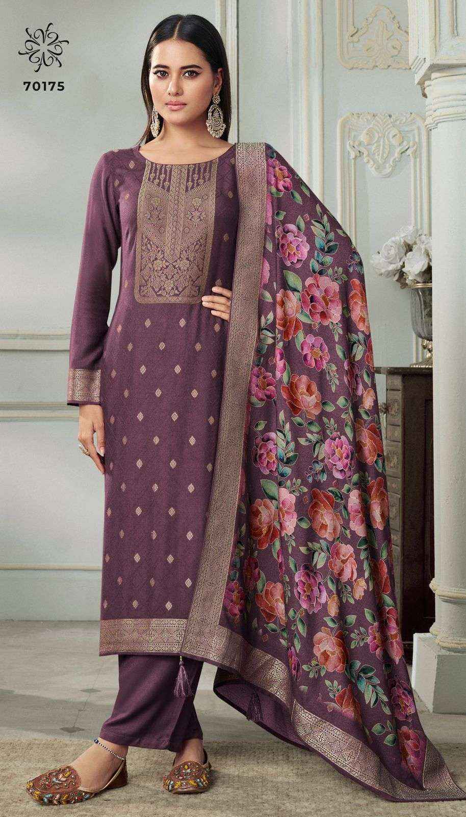 Vinay Fashion Kervin Aadhira Vol 7 Pashmina Jacquard Dress Material Collection ( 6 Pcs Catalog )