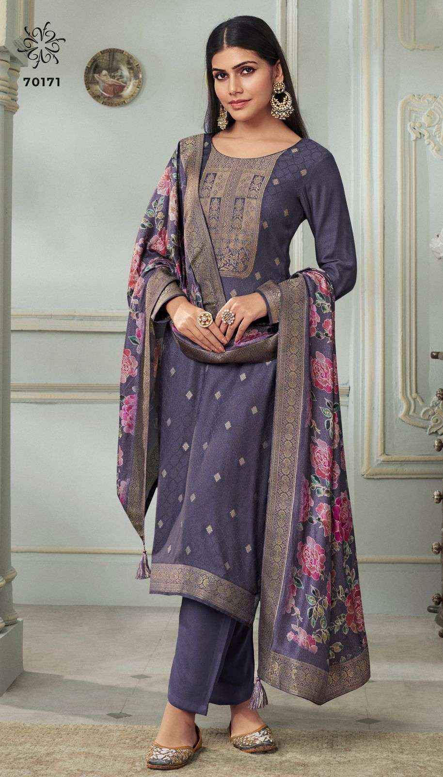 Vinay Fashion Kervin Aadhira Vol 7 Pashmina Jacquard Dress Material Collection ( 6 Pcs Catalog )