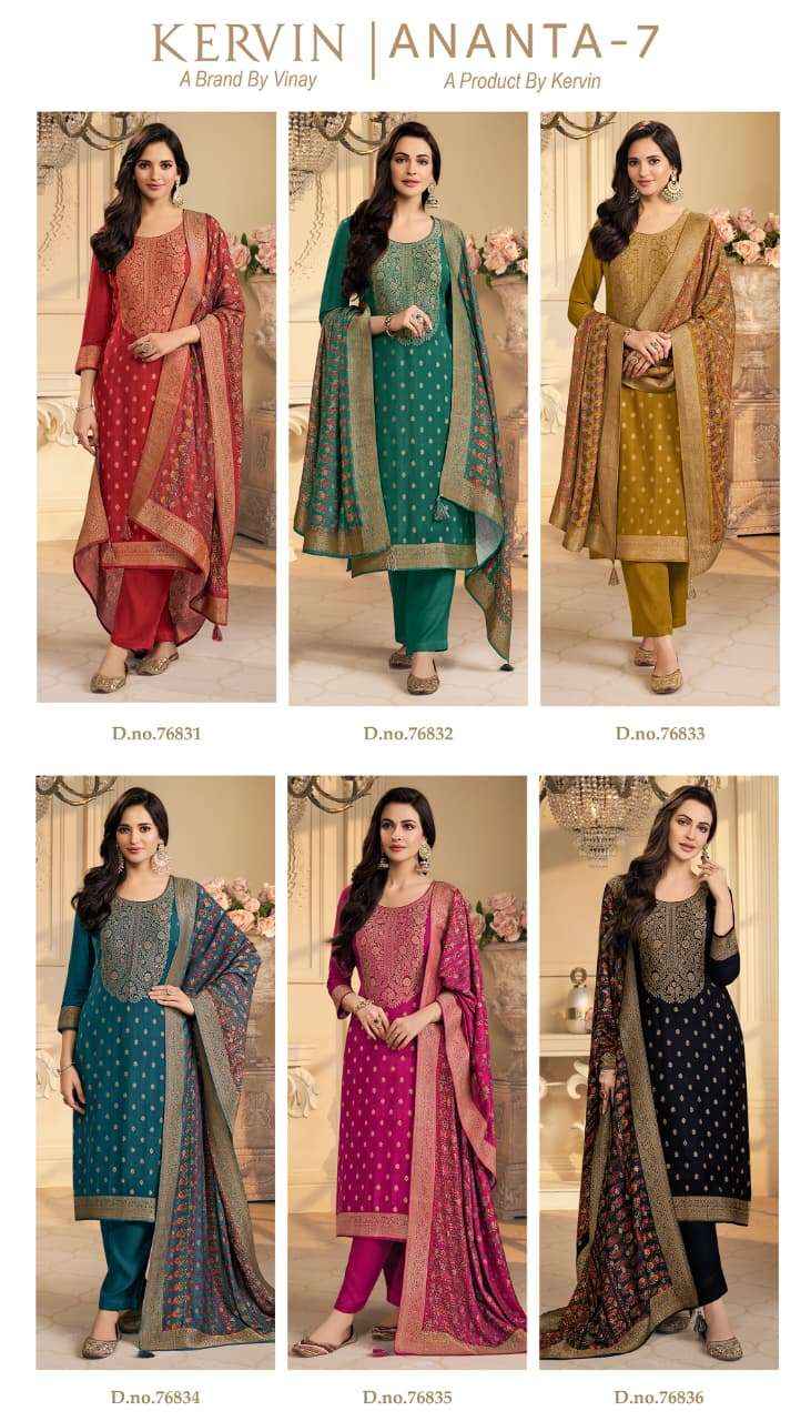 Vinay Fashion Kervin Ananta Vol 7 Exclusive Pashmina Jacquard Suit Collection ( 6 Pcs Catalog )