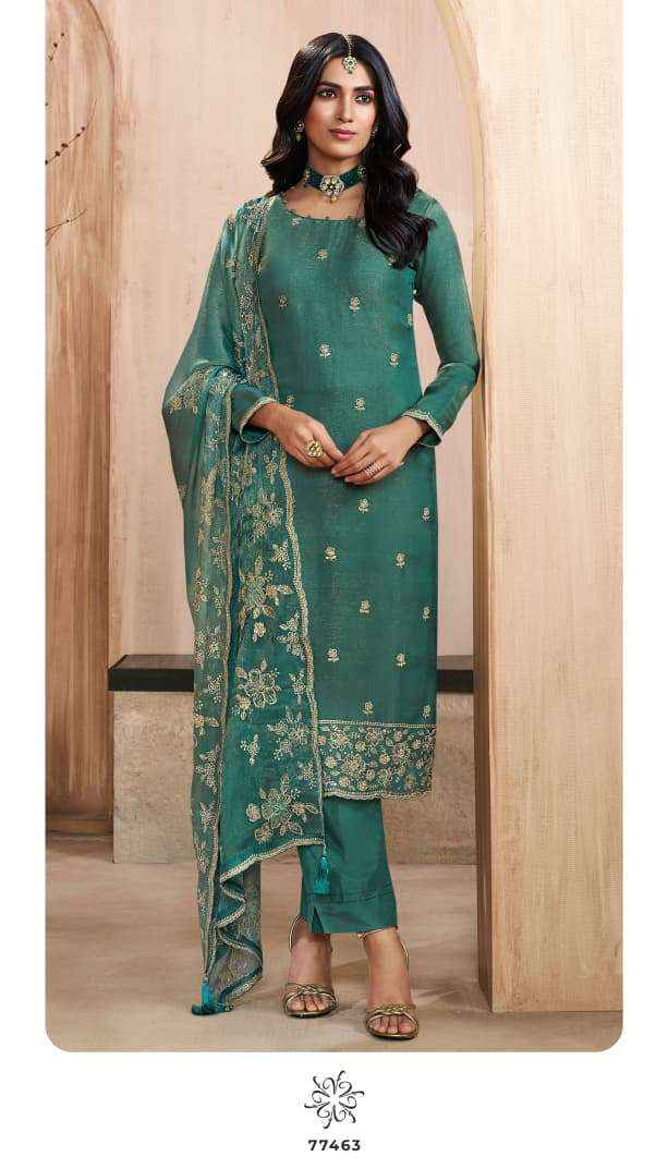 Vinay Fashion Kuleesh Taaj Fancy Silk Latest Ddesigns Dress Material Wholesale Price ( 4 Pcs Catalog )