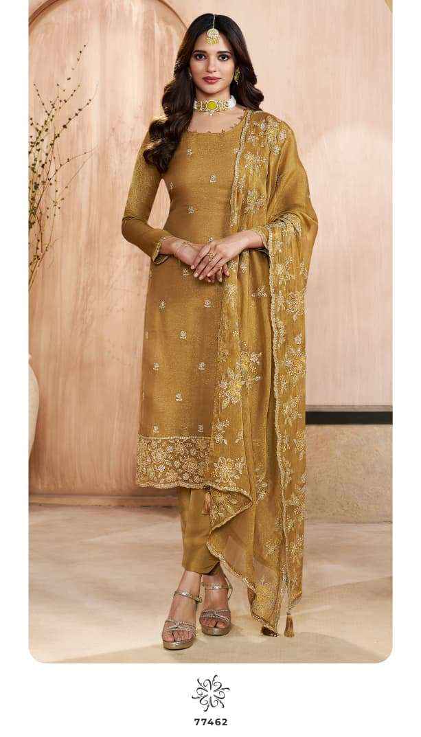 Vinay Fashion Kuleesh Taaj Fancy Silk Latest Ddesigns Dress Material Wholesale Price ( 4 Pcs Catalog )
