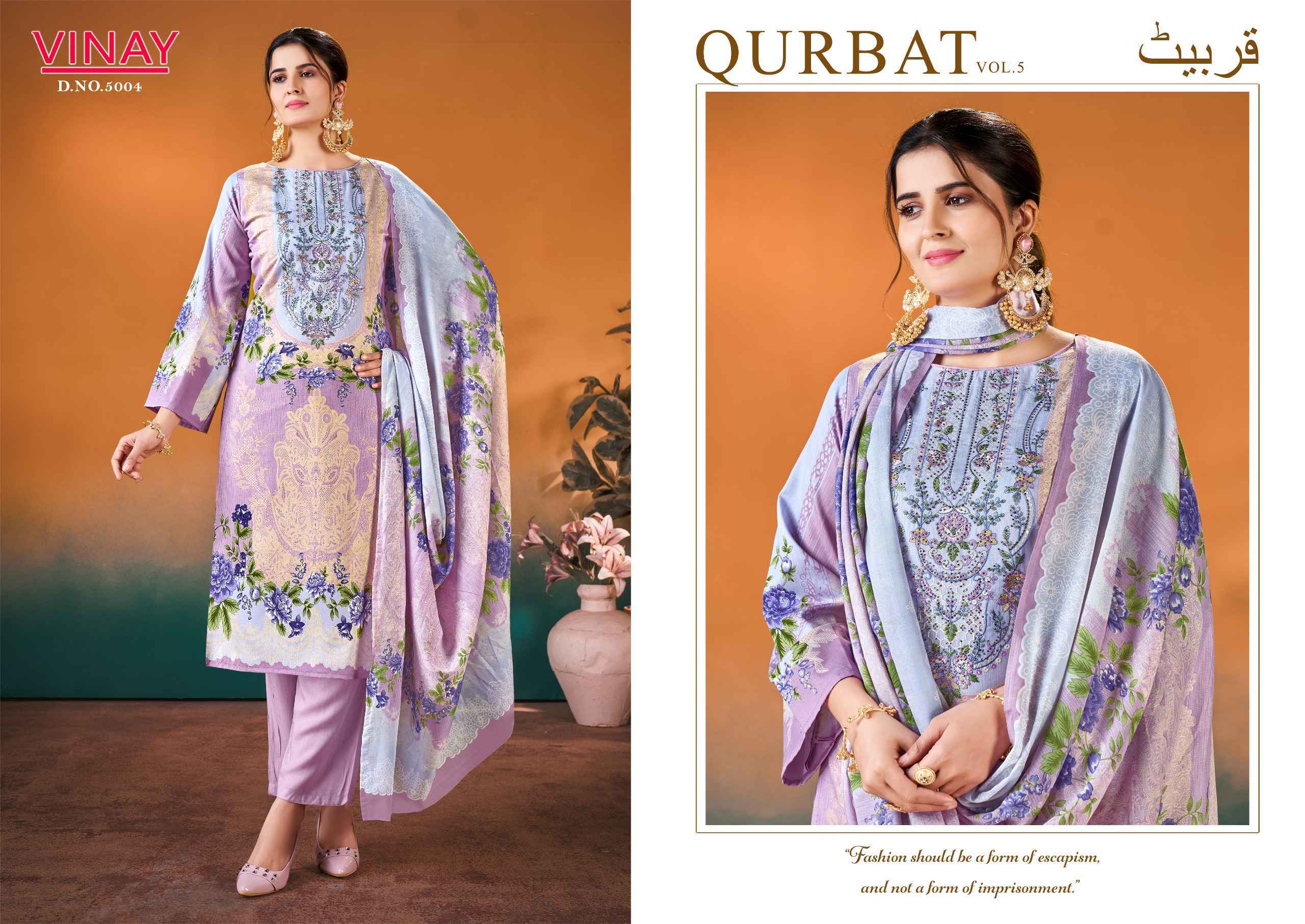 Vinay Qurbat Edition 5 Cotton Dress Material Collection ( 8 Pcs Catalog )