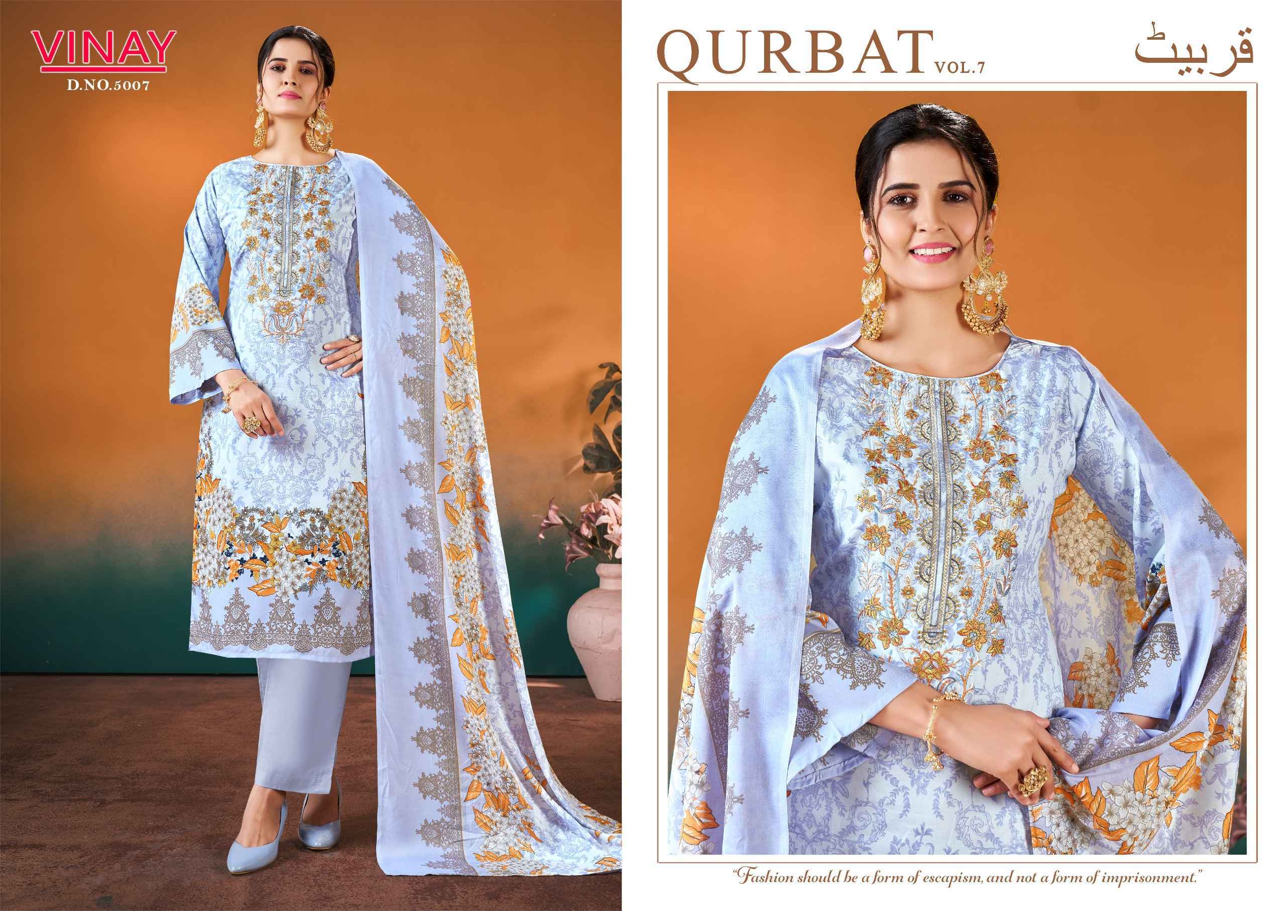 Vinay Qurbat Edition 5 Cotton Dress Material Collection ( 8 Pcs Catalog )