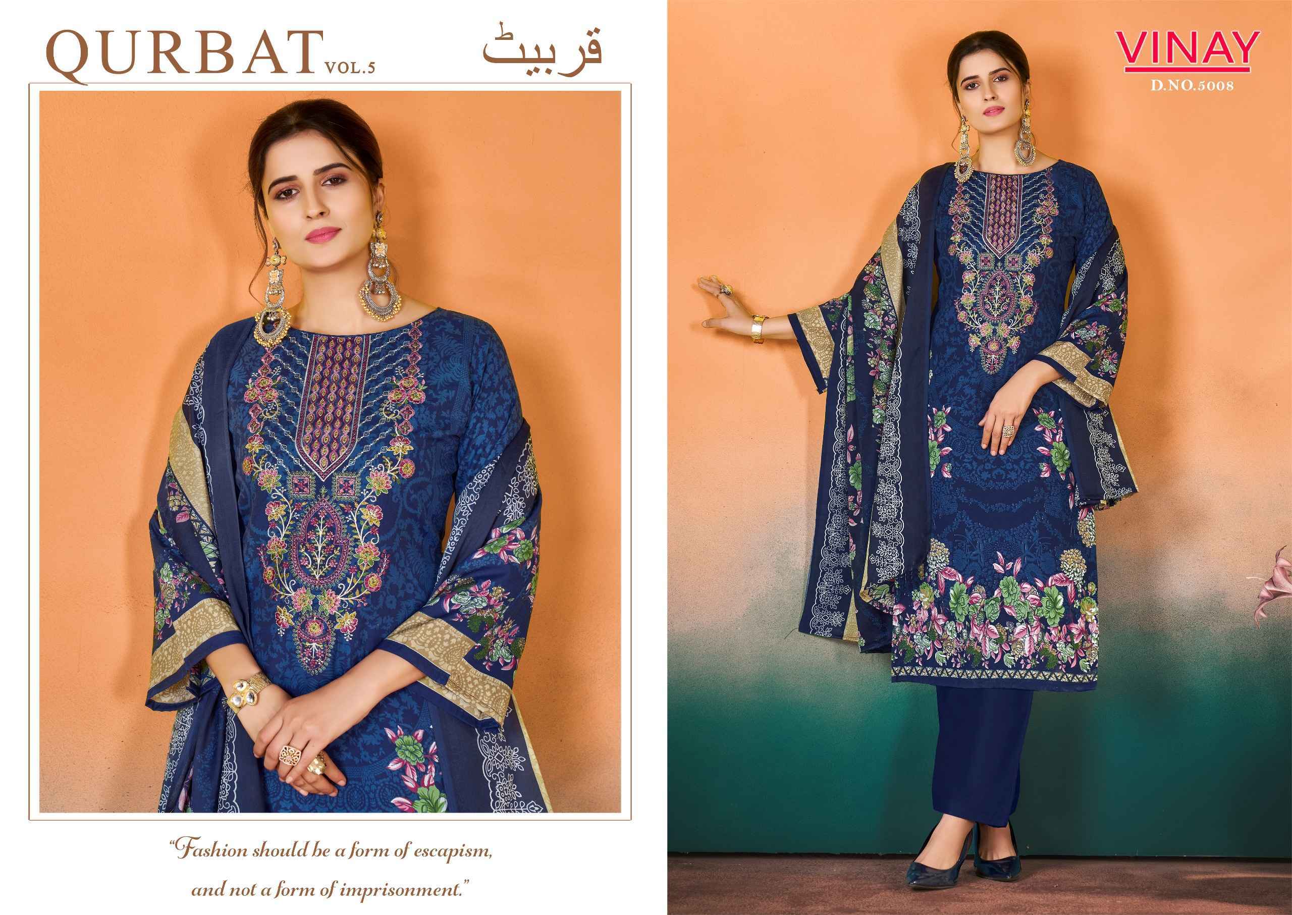 Vinay Qurbat Edition 5 Cotton Dress Material Collection ( 8 Pcs Catalog )