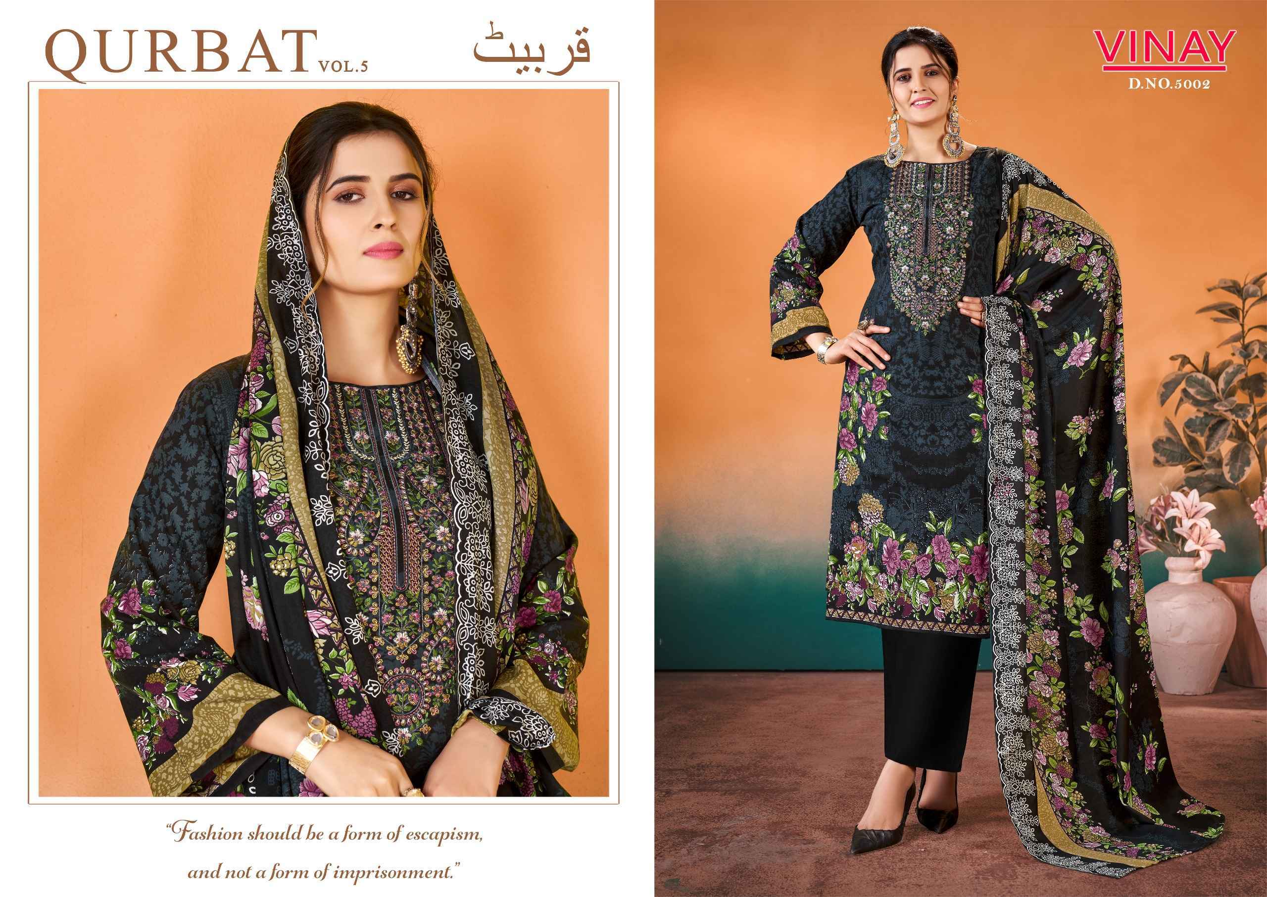 Vinay Qurbat Edition 5 Cotton Dress Material Collection ( 8 Pcs Catalog )