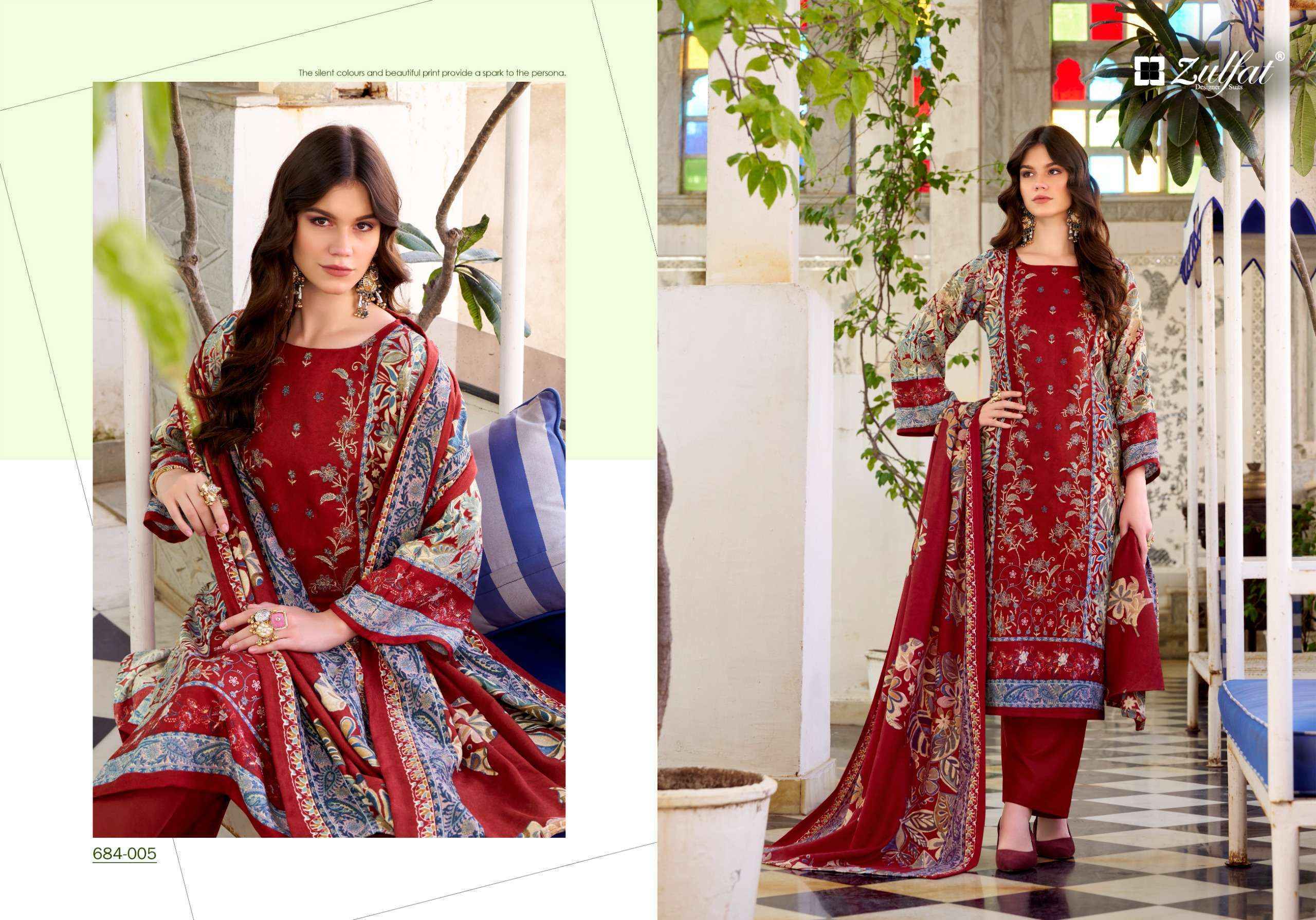 Zulfat Humaira Pashmina Readymade Embroidered Work Suits Wholesale Price ( 4 Pcs Catalogue )