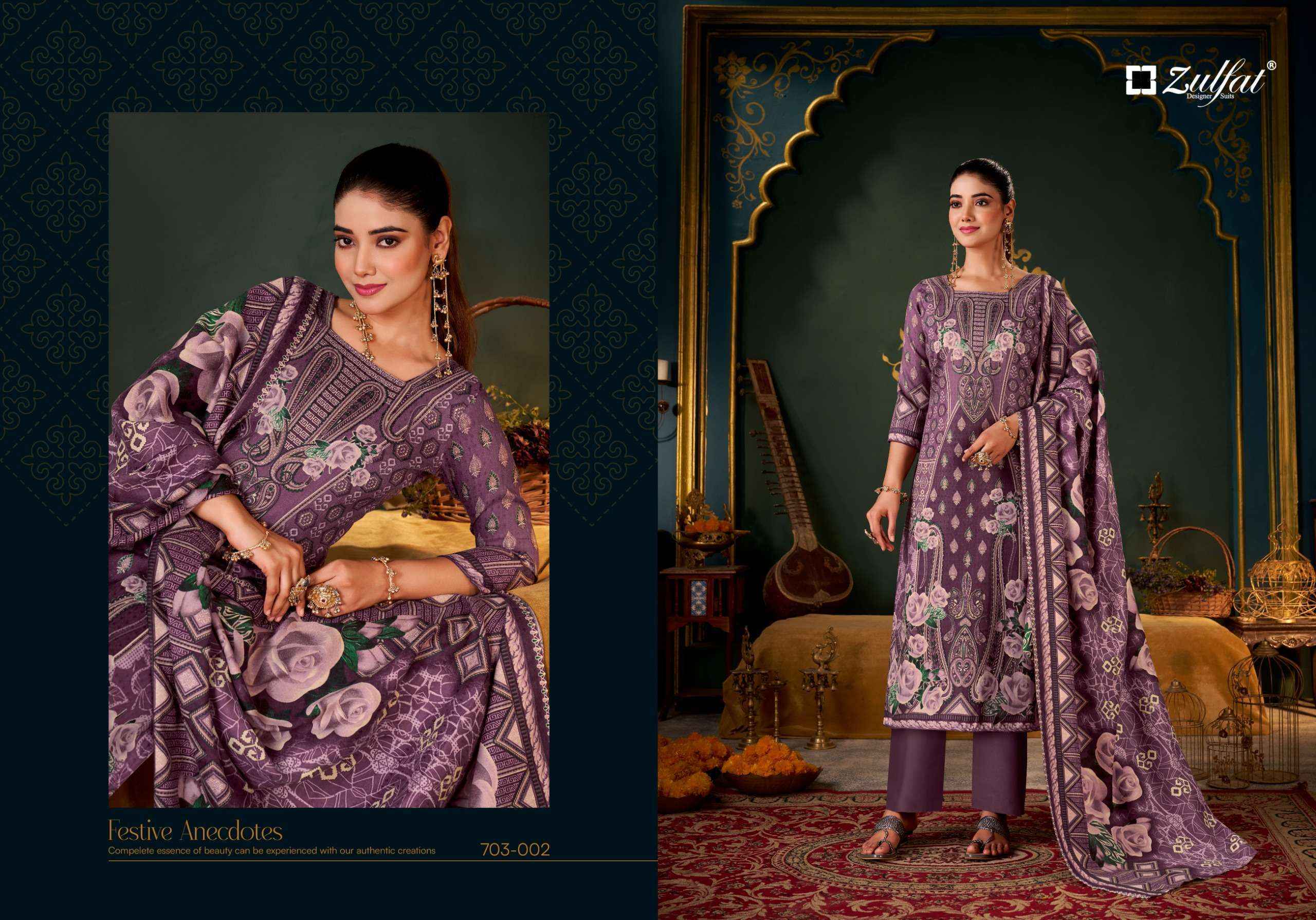 Zulfat Sameera Pashmina Dress Material Wholesale Price ( 4 Pcs Catalog )