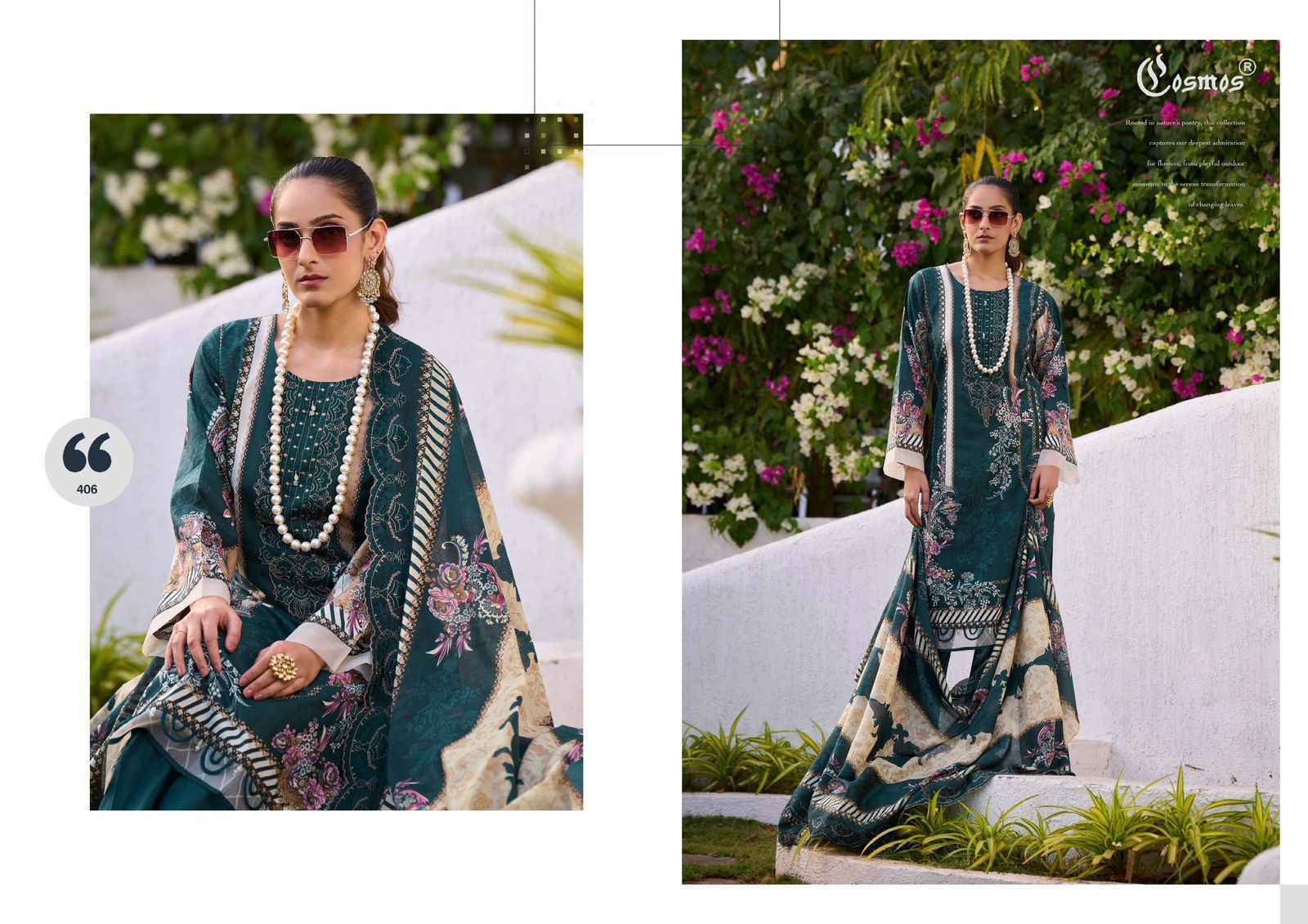 Cosmos Needle Wonder Vol 4 Lawn Cotton Dress Material Collection ( 8 Pcs Catalog )