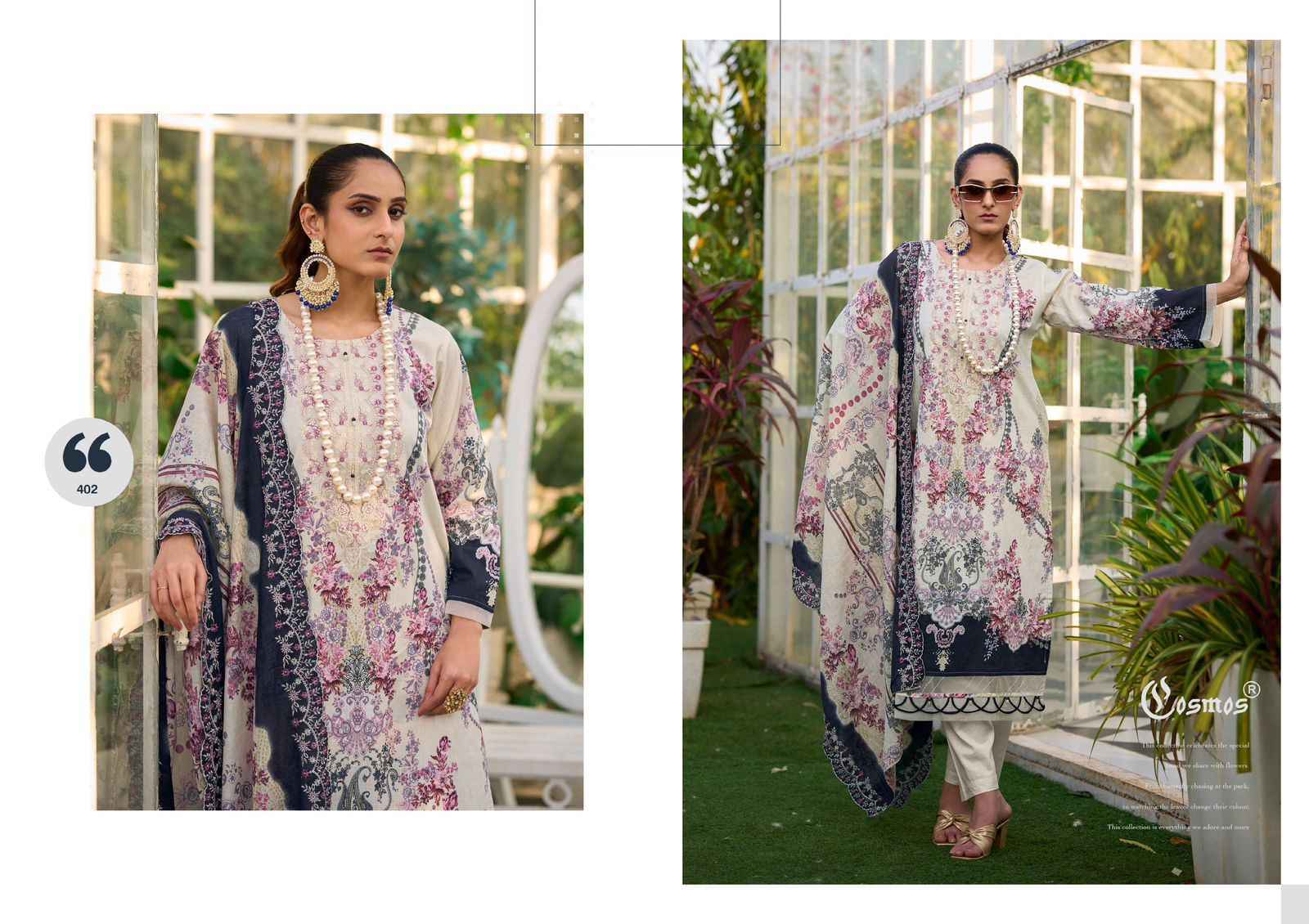 Cosmos Needle Wonder Vol 4 Lawn Cotton Dress Material Collection ( 8 Pcs Catalog )