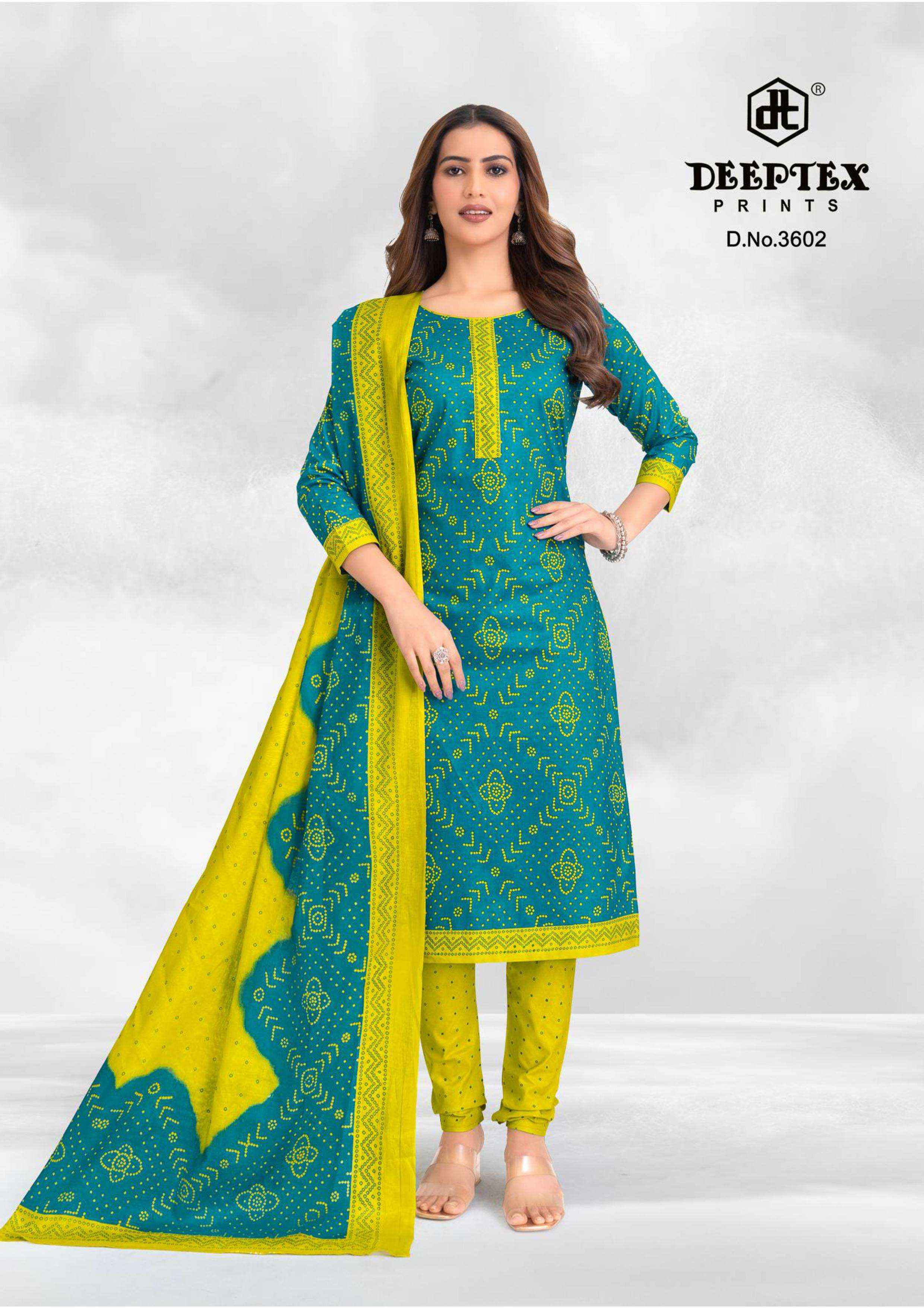 Deeptex Classic Chunaris Vol 36 Cotton Dress Materia Collection ( 10 Pcs Catalog )