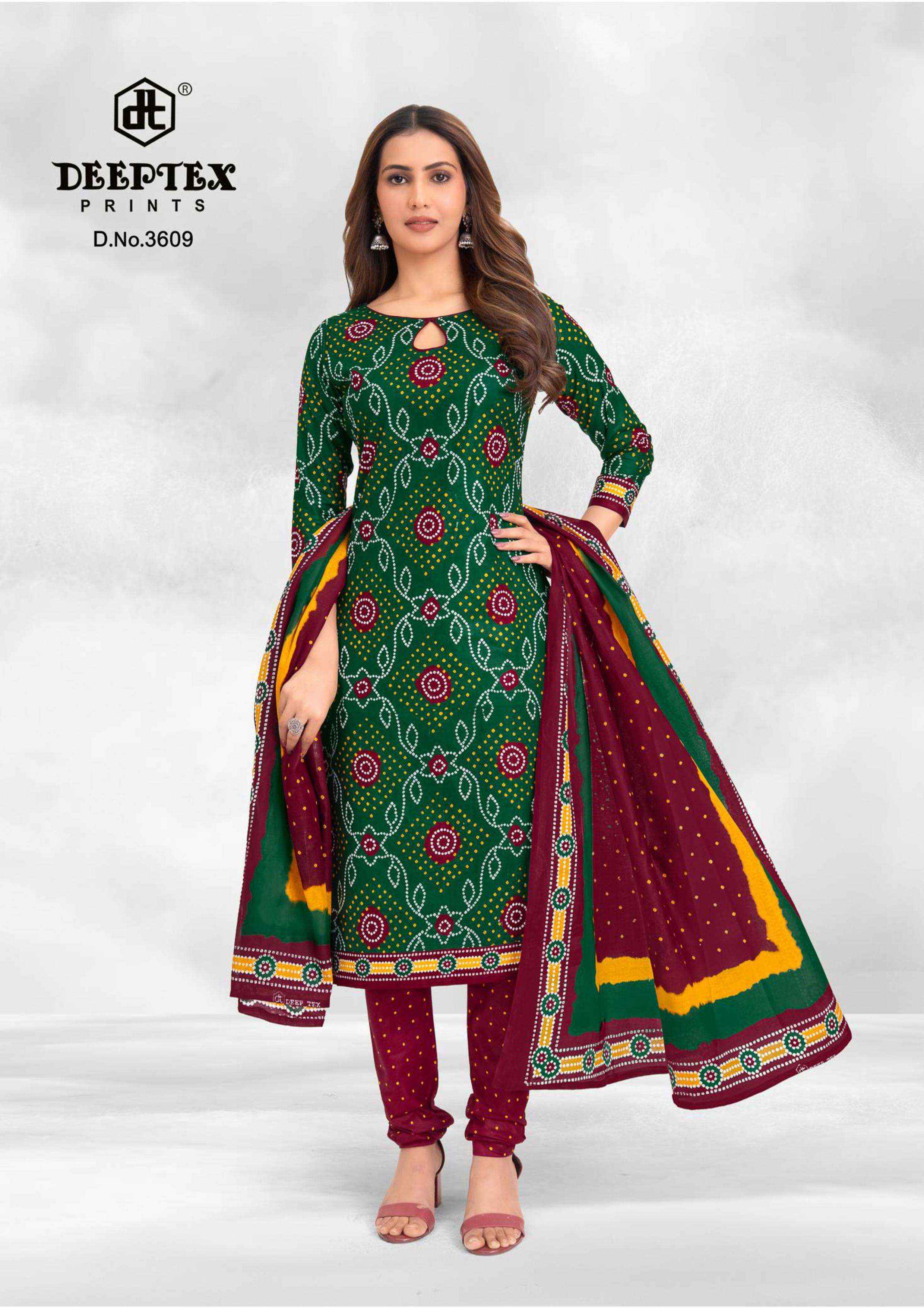 Deeptex Classic Chunaris Vol 36 Cotton Dress Materia Collection ( 10 Pcs Catalog )