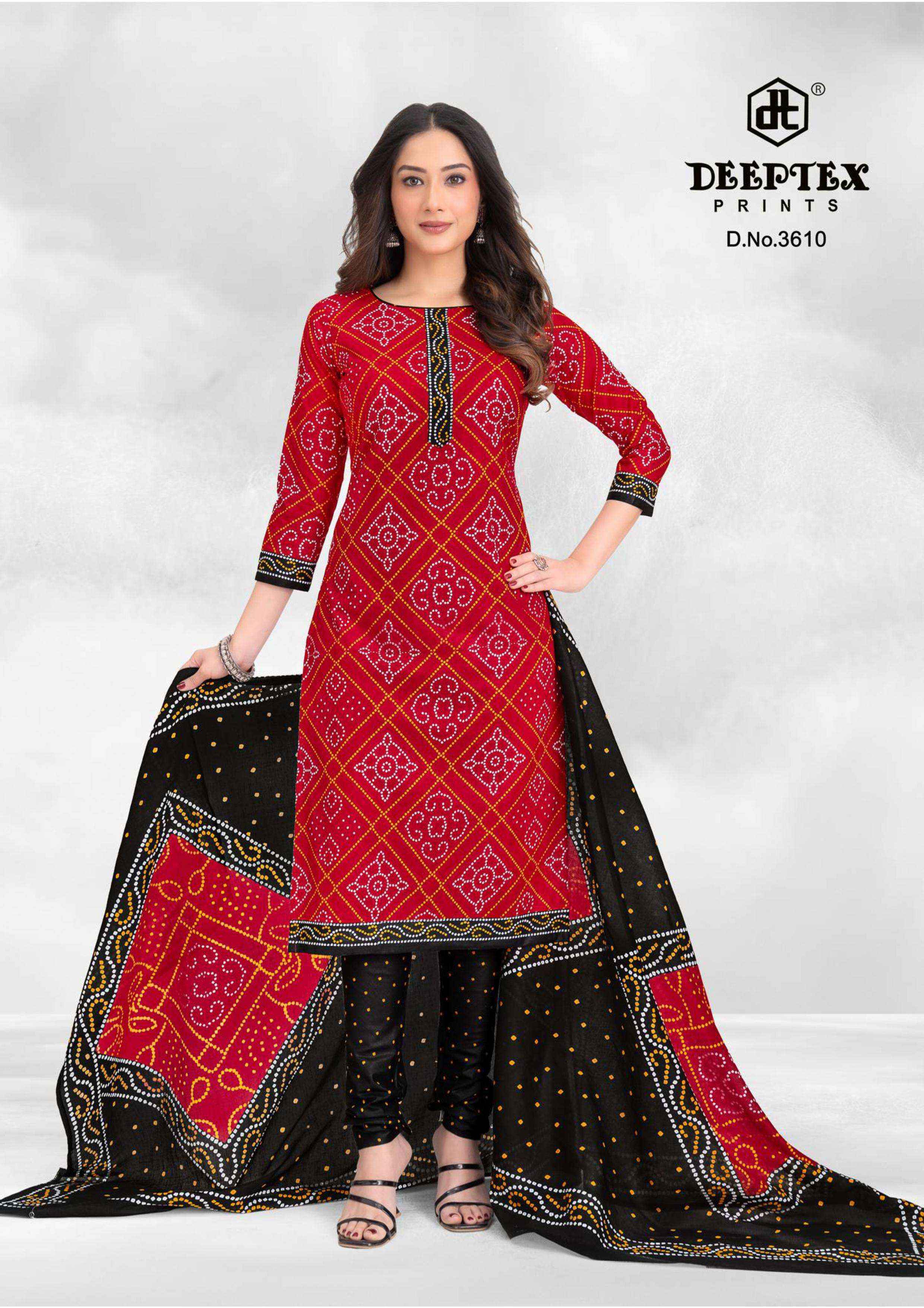 Deeptex Classic Chunaris Vol 36 Cotton Dress Materia Collection ( 10 Pcs Catalog )