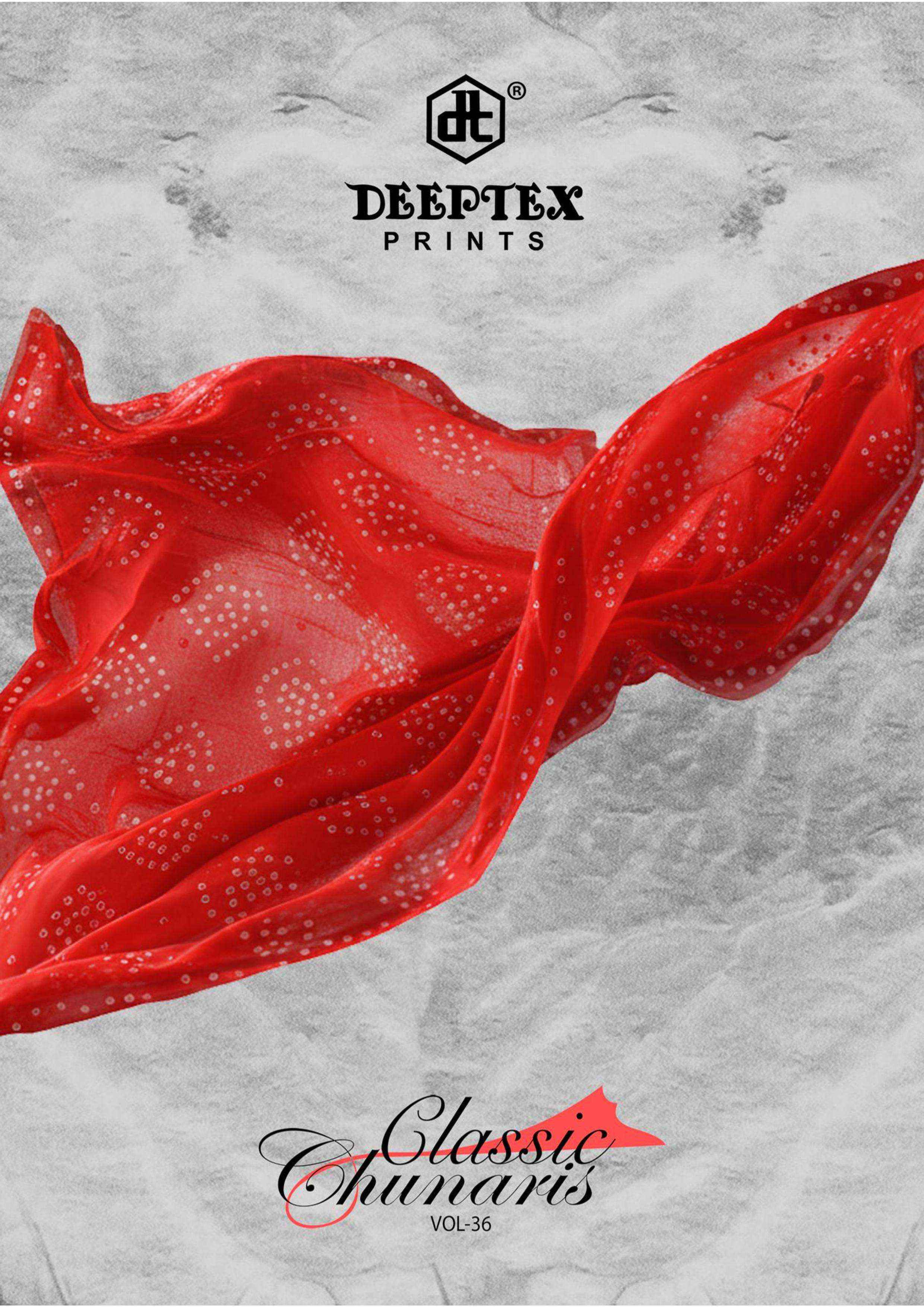 Deeptex Classic Chunaris Vol 36 Cotton Dress Materia Collection ( 10 Pcs Catalog )