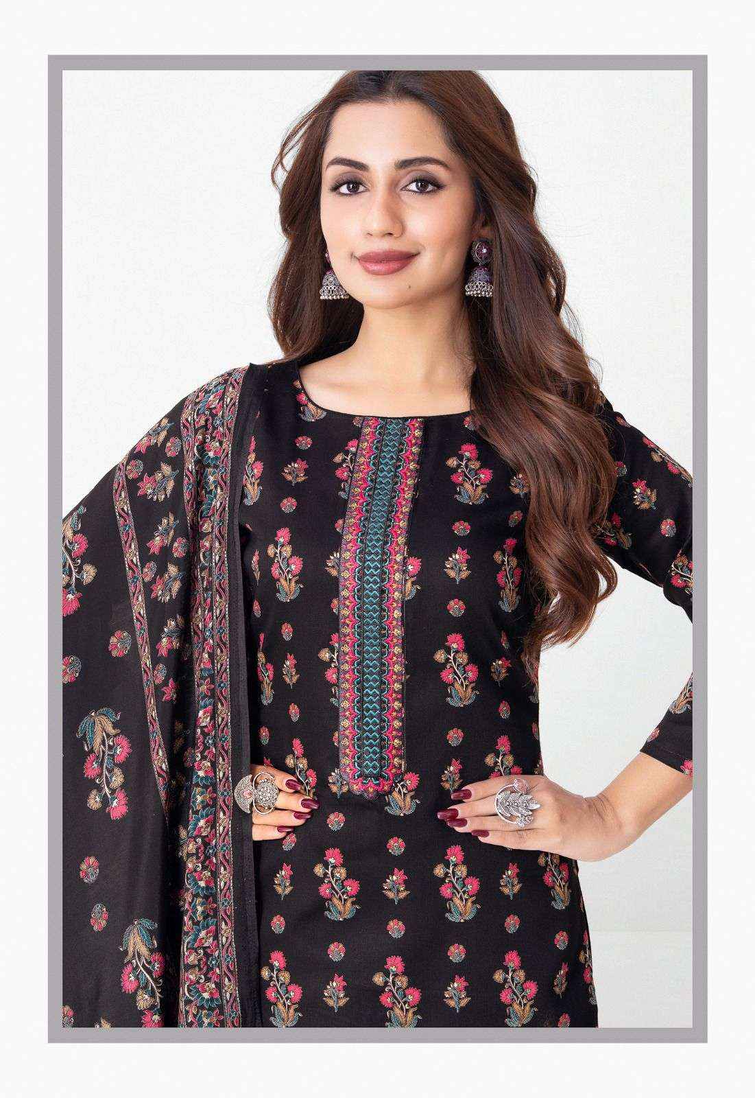 Deeptex Prints Mausami Vol 1 Heavy Jam Satin Dress Material ( 8 Pcs Catalogue )