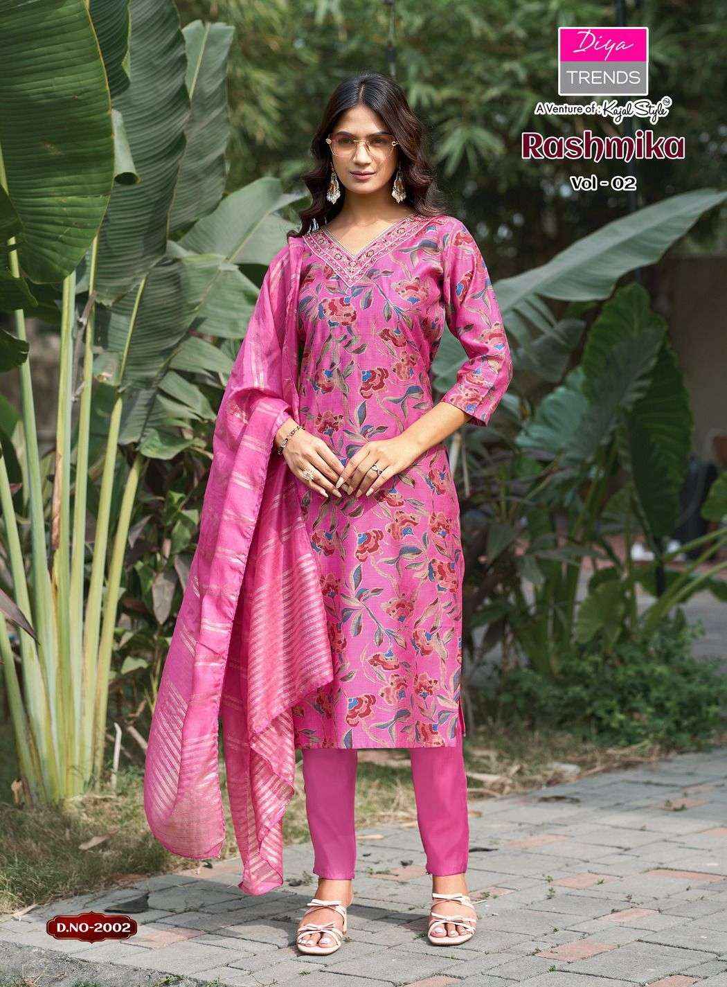 Diya Trends Rahsmika Vol 2 Exclusive Fancy 3 Piece Pair Collection ( 8 Pcs Catalog )