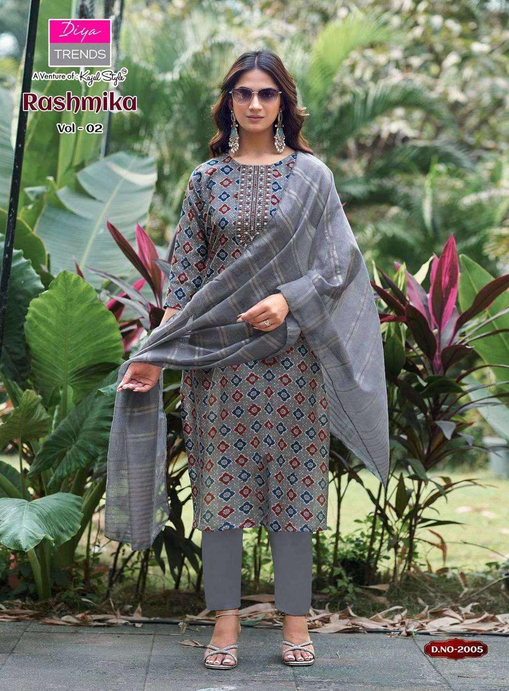 Diya Trends Rahsmika Vol 2 Exclusive Fancy 3 Piece Pair Collection ( 8 Pcs Catalog )