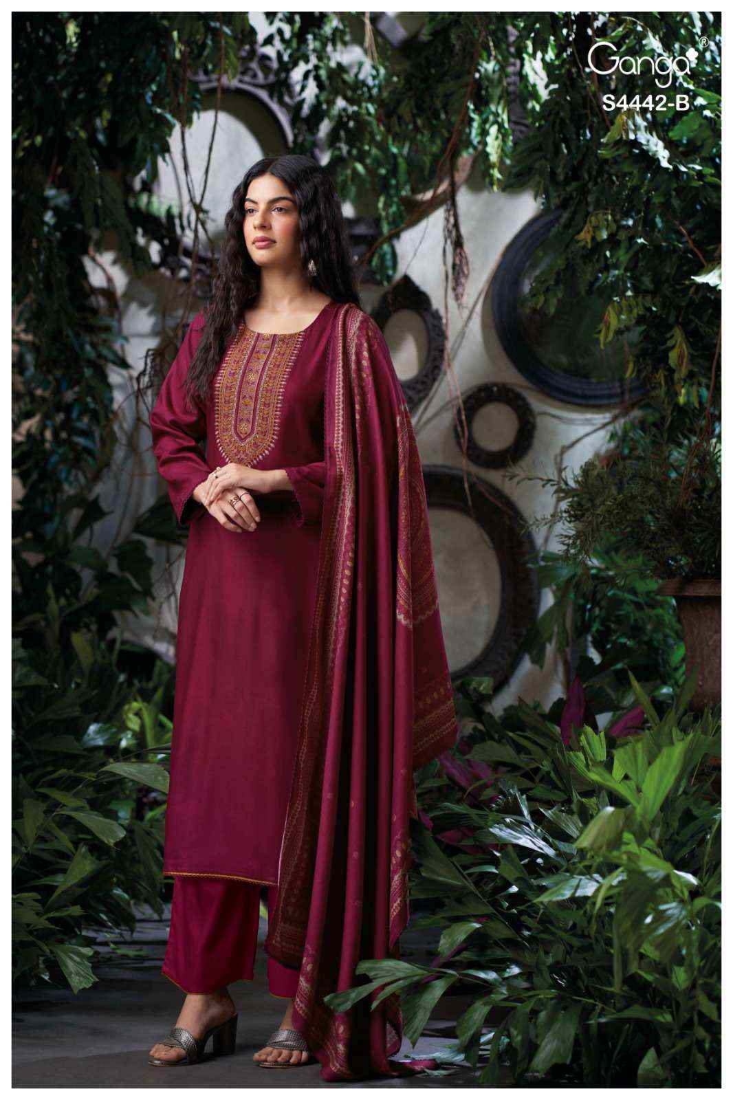 Ganga Fashion Revia 4442 Premium Designs Cotton Dress Material Wholesale Collection ( 4 Pcs Catalog )
