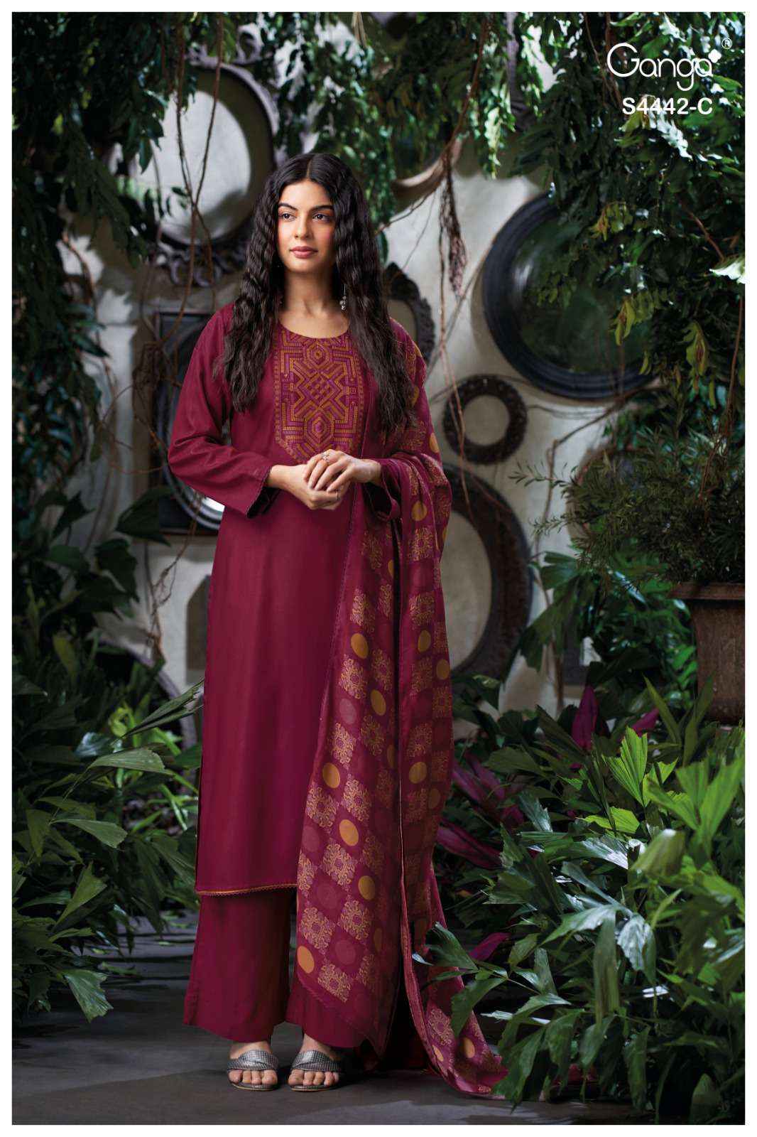 Ganga Fashion Revia 4442 Premium Designs Cotton Dress Material Wholesale Collection ( 4 Pcs Catalog )