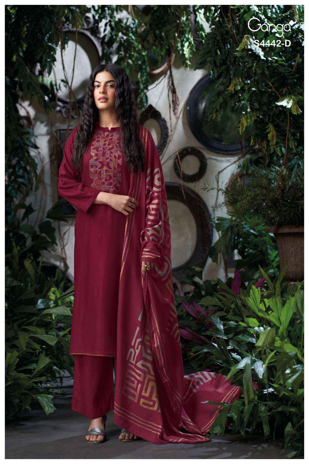 Ganga Fashion Revia 4442 Premium Designs Cotton Dress Material Wholesale Collection ( 4 Pcs Catalog )