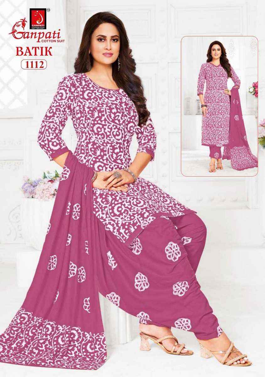 Ganpati Batik Patiyala Vol 11 Pure Cotton Dress Material Collection ( 12 Pcs Catalog )