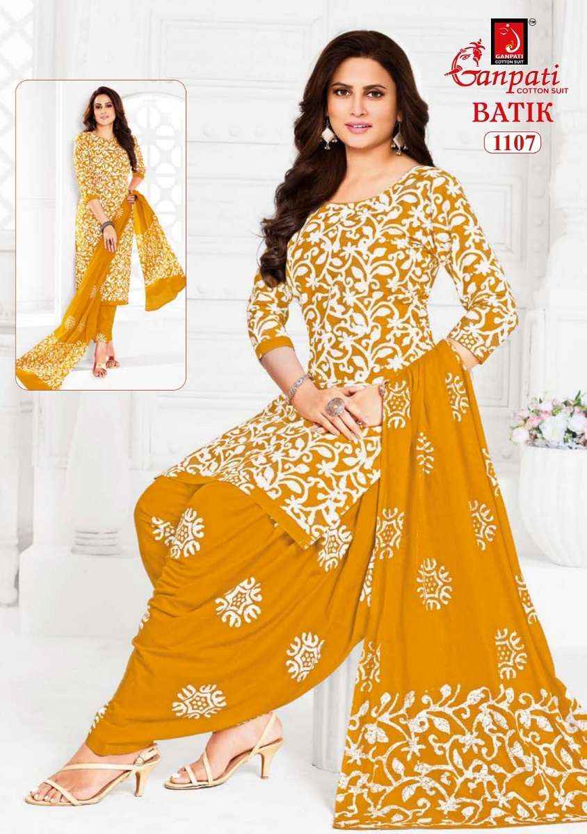 Ganpati Batik Patiyala Vol 11 Pure Cotton Dress Material Collection ( 12 Pcs Catalog )