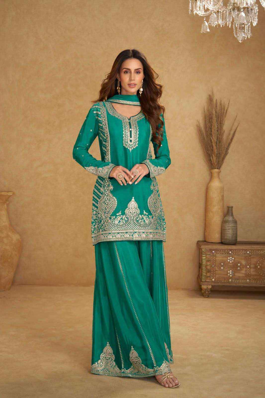 Gulkayra Nirvi 7609 To 7611 Partywear Designer Palazzo Suit Catalog Wholesale