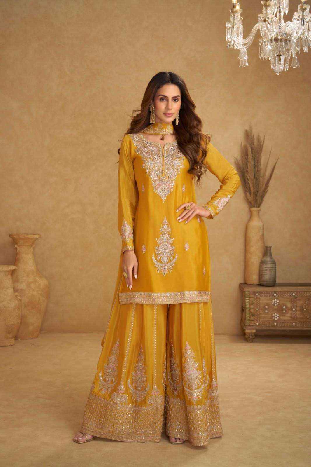 Gulkayra Nirvi 7609 To 7611 Partywear Designer Palazzo Suit Catalog Wholesale