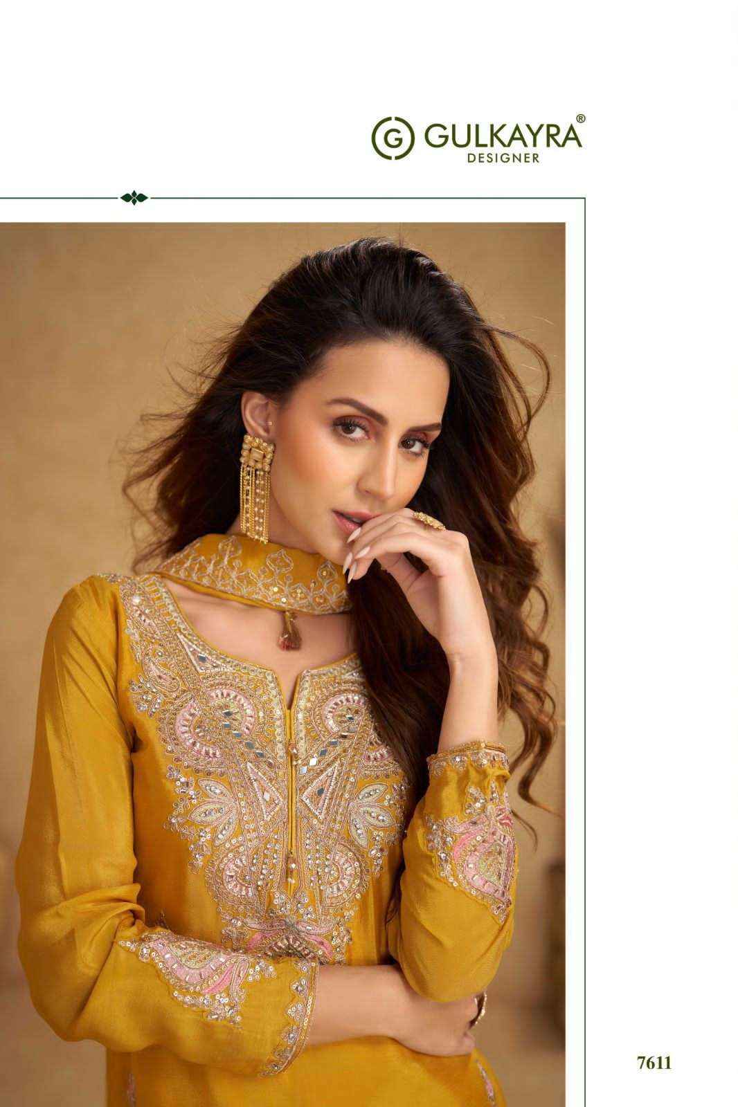 Gulkayra Nirvi 7609 To 7611 Partywear Designer Palazzo Suit Catalog Wholesale
