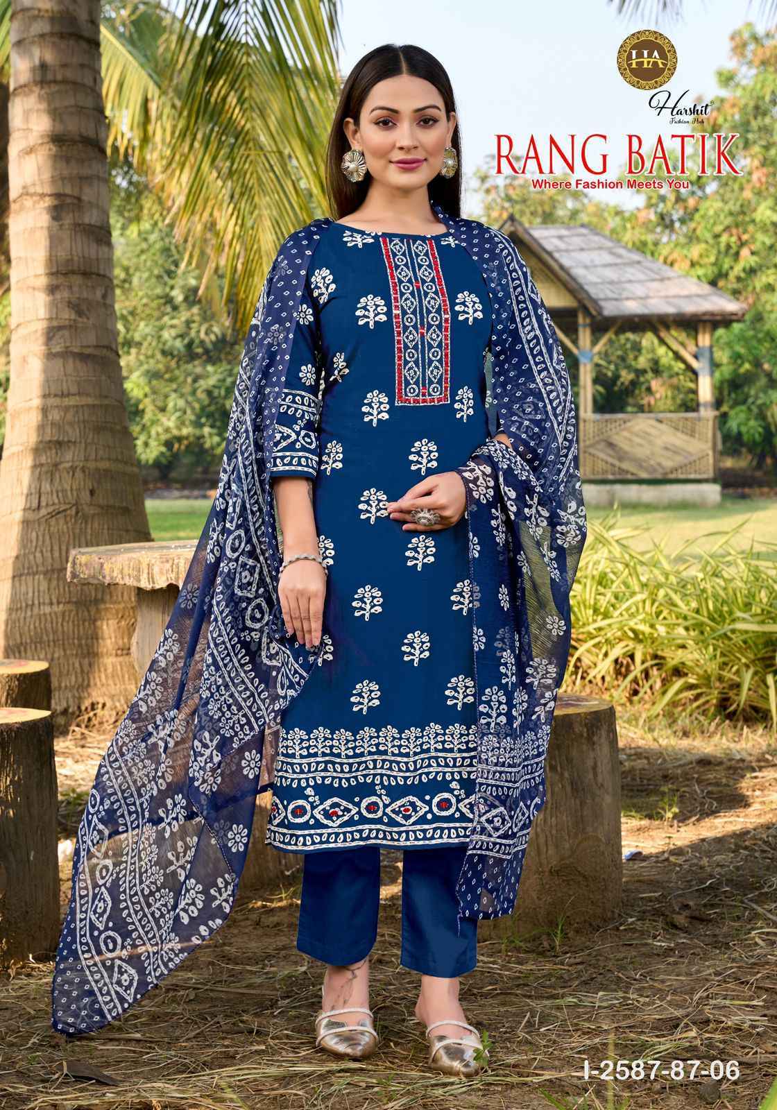 Harshit Fashion Rang Batik Viscose Reyon Dress Material Wholesale Collection ( 6 Pcs Catalog )