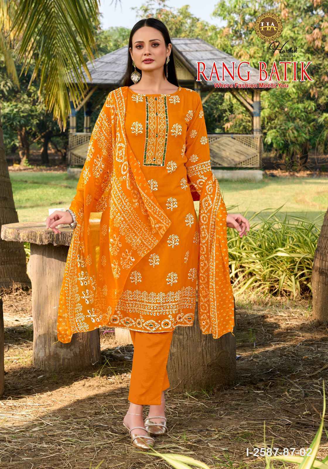 Harshit Fashion Rang Batik Viscose Reyon Dress Material Wholesale Collection ( 6 Pcs Catalog )