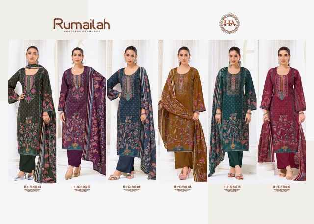 Harshit Fashion Rumailah Cambric Cotton Dress Material Collection ( 6 Pcs Catalog )