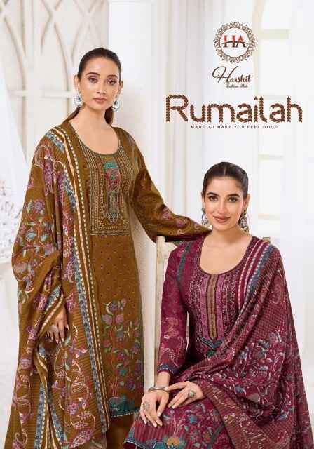 Harshit Fashion Rumailah Cambric Cotton Dress Material Collection ( 6 Pcs Catalog )