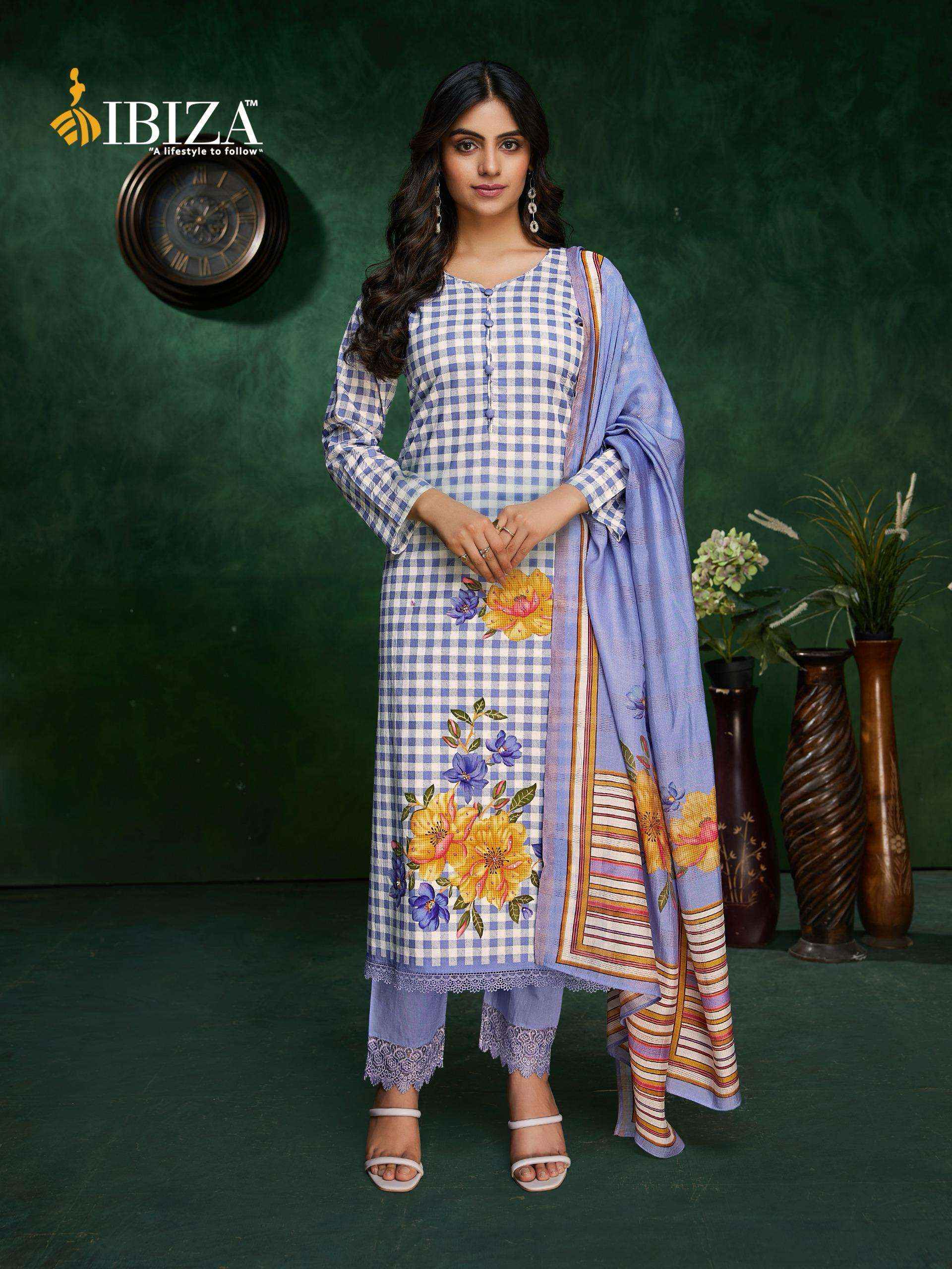 Ibiza Cherry Pure Lawn Cotton Ladies Dress Material Wholesale Collection ( 4 Pcs Catalog )