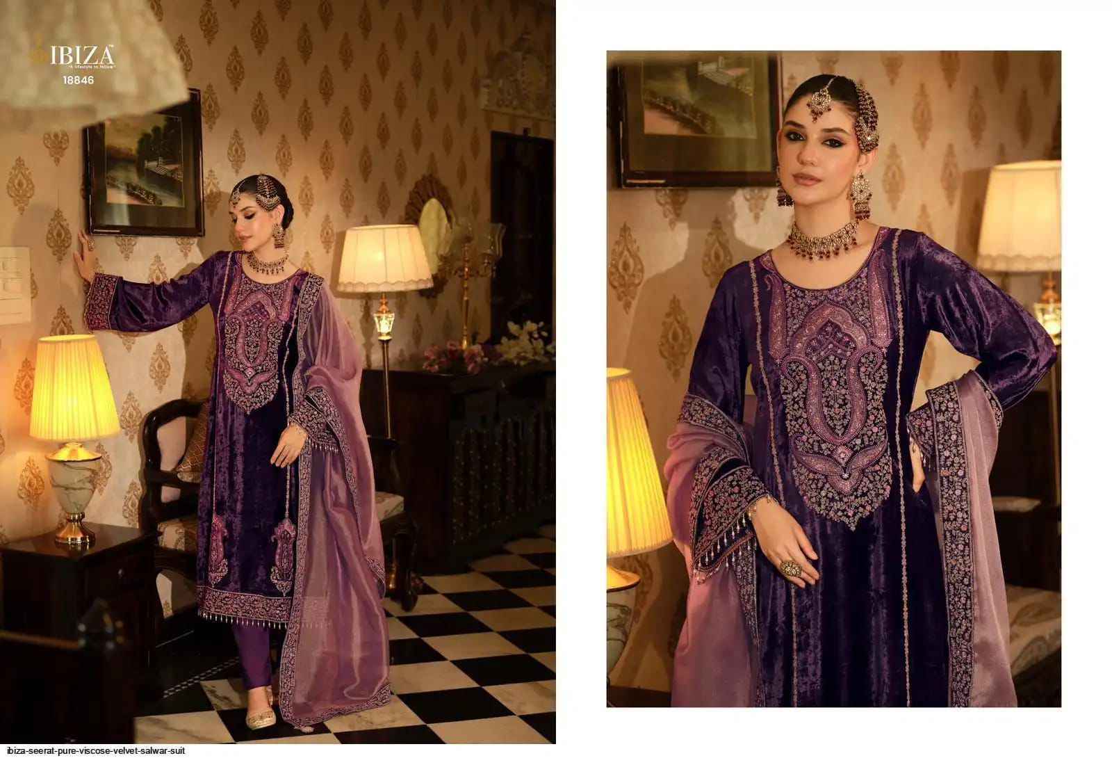 Ibiza Seerat Viscouse Velvet Dress Material Wholesale Collection ( 6 Pcs Catalog )