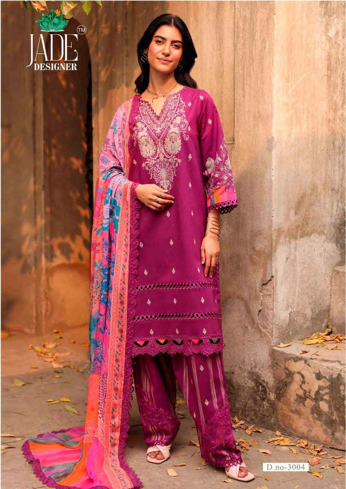 Jade Ayesha Zara Vol-3 Lawn Cotton Pakistani Dress Material Wholesale price ( 6 Pcs Set )