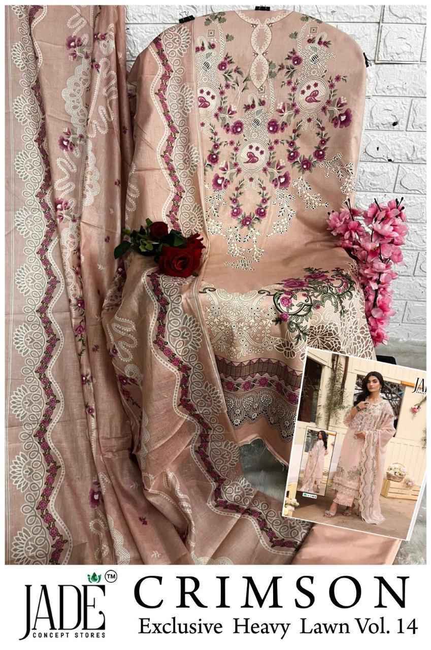 Jade Crimson Vol 14 Lawn Cotton Dress Material Collection ( 6 Pcs Catalog )