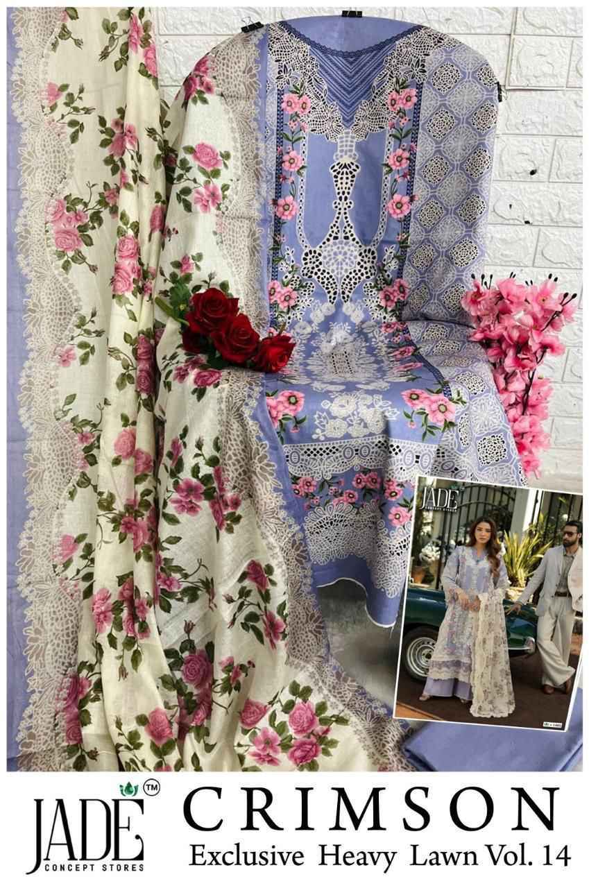 Jade Crimson Vol 14 Lawn Cotton Dress Material Collection ( 6 Pcs Catalog )