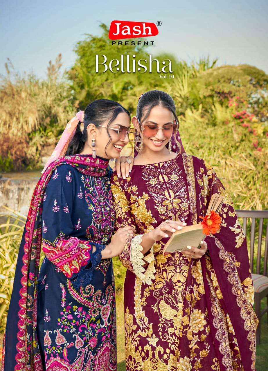 Jash Bellisha Vol 10 Cotton Dress Material New Catalog Wholesale Price ( 10 pcs Catalogue )