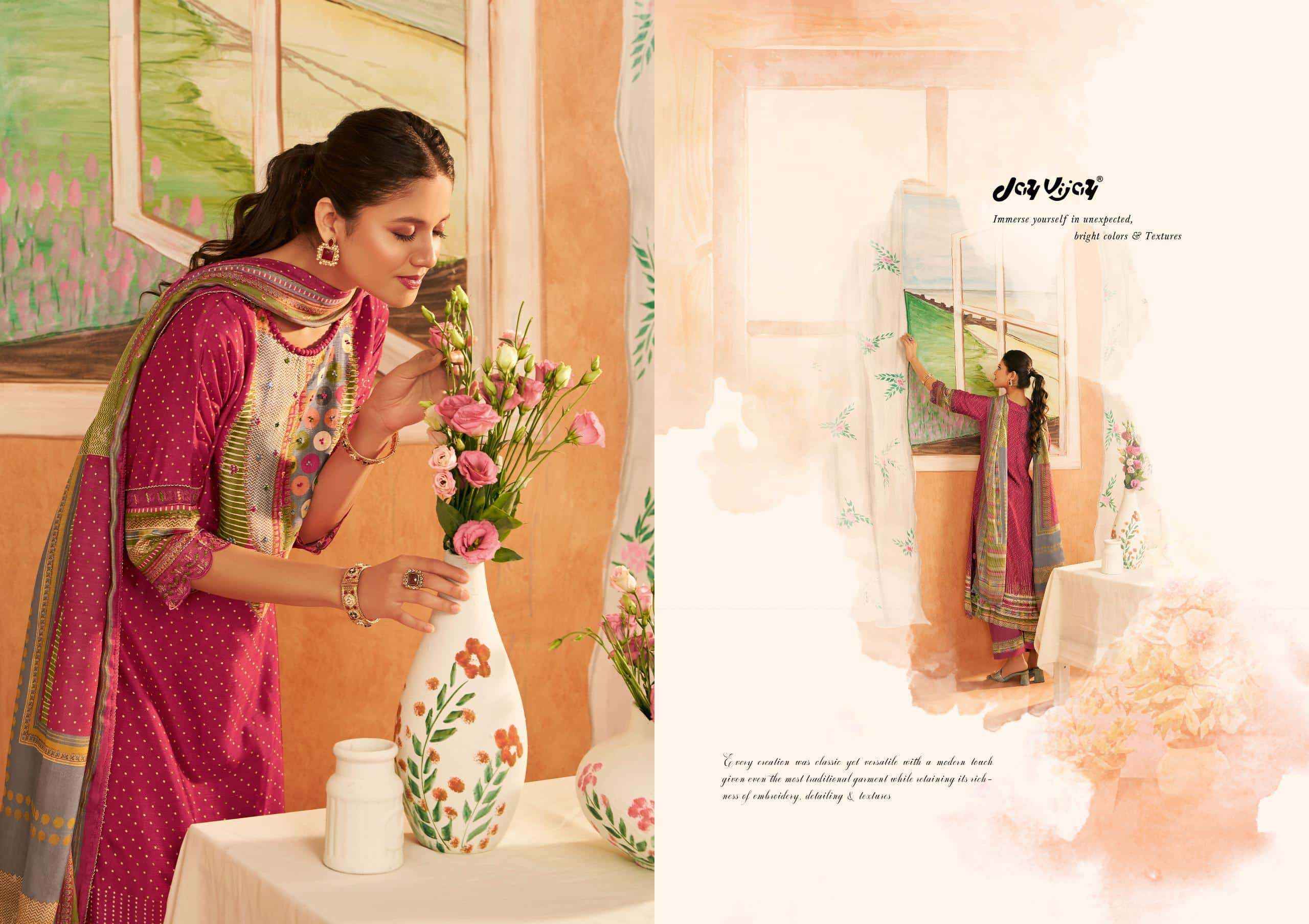 Jay Vijay Sapno Ki Khidki Premium Design Bemberg Silk Suit Collection ( 6 Pcs Catalog )